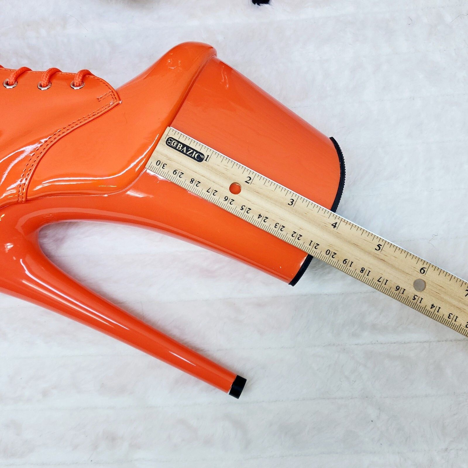 Other Flamingo 1020 Orange Patent 8" Heel Platform Ankle Boots US Size US 11 / IT 41 - 7 Thumbnail
