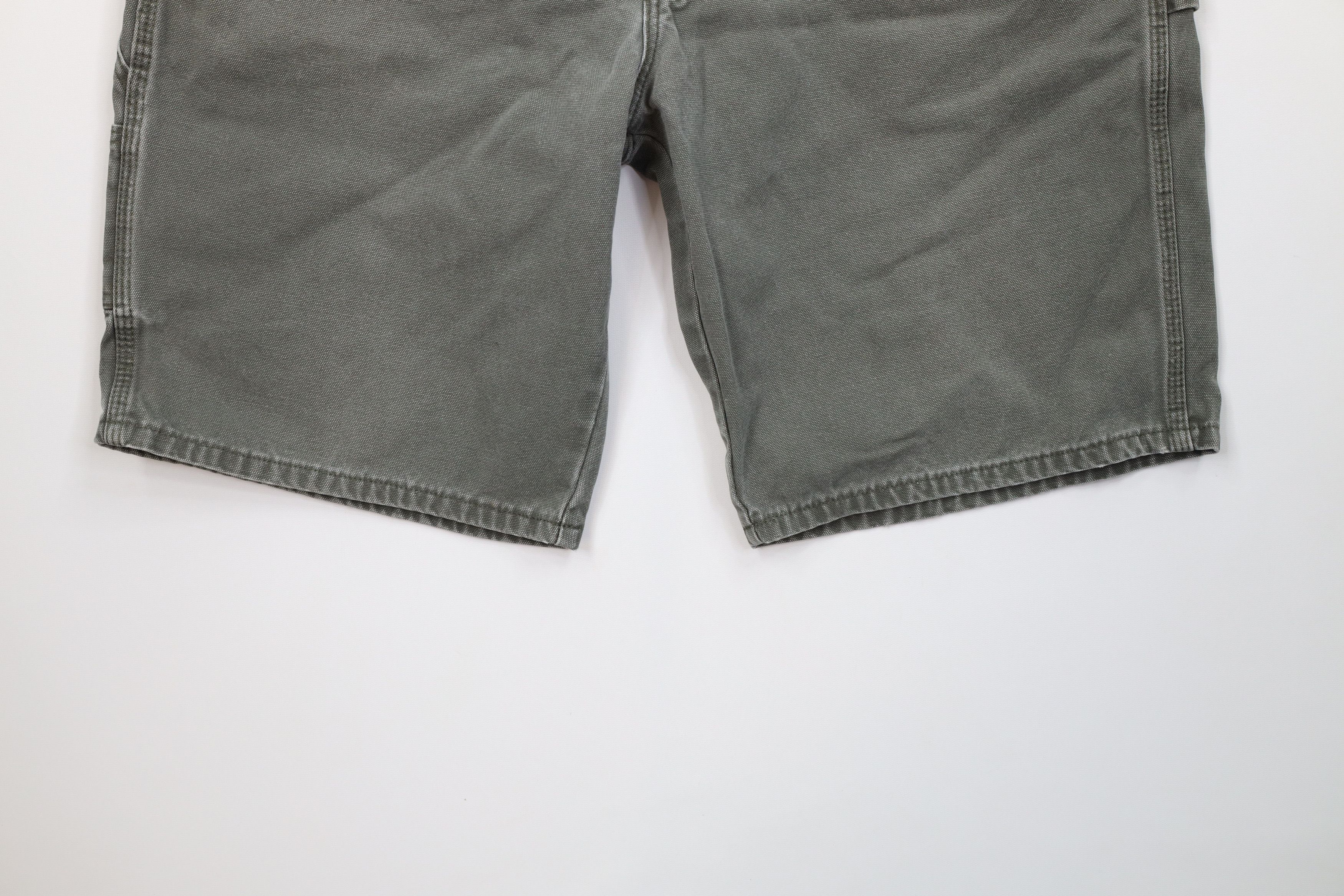 Dickies Vintage Dickies Relaxed Fit Canvas Dungaree Shorts Green Size US 38 / EU 54 - 4 Thumbnail