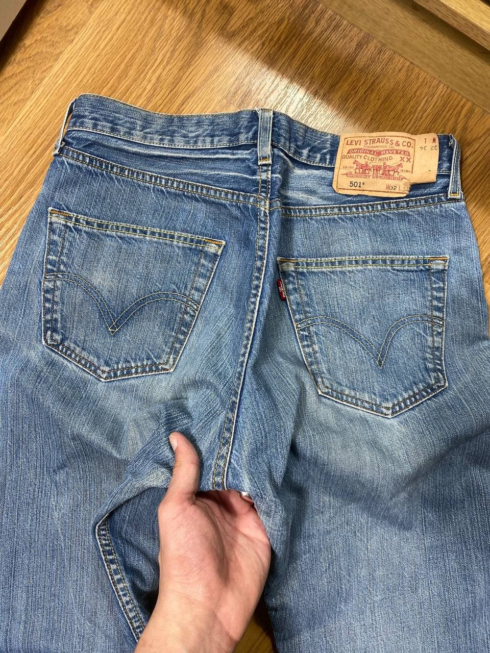 Levi's × Vintage Vintage 90s Levi’s 501 Boot Cut Made in USA Size US 32 / EU 48 - 11 Thumbnail