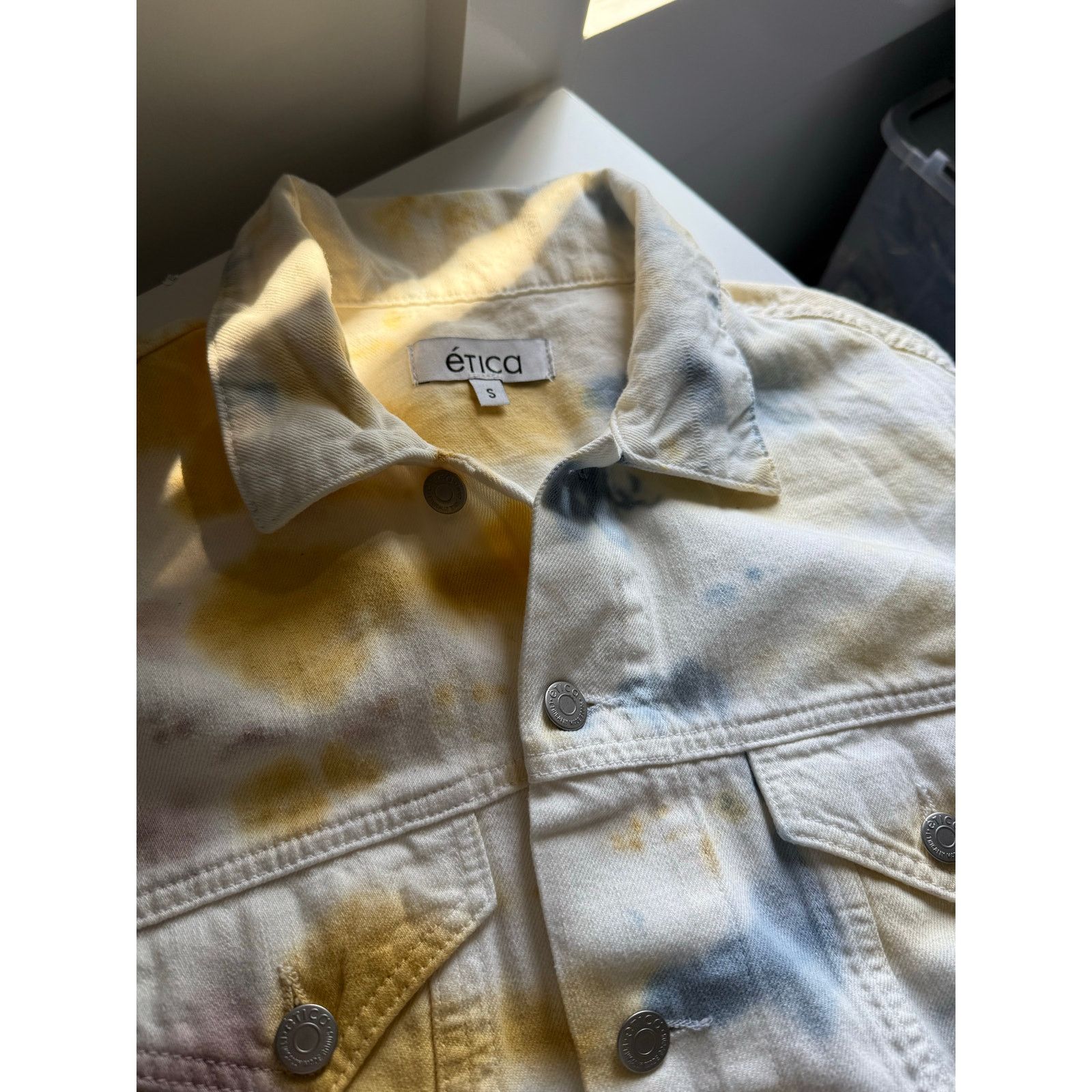 ETICA $175 New Etica June Denim Tie Dye Jacket - Small Size S / US 4 / IT 40 - 6 Thumbnail