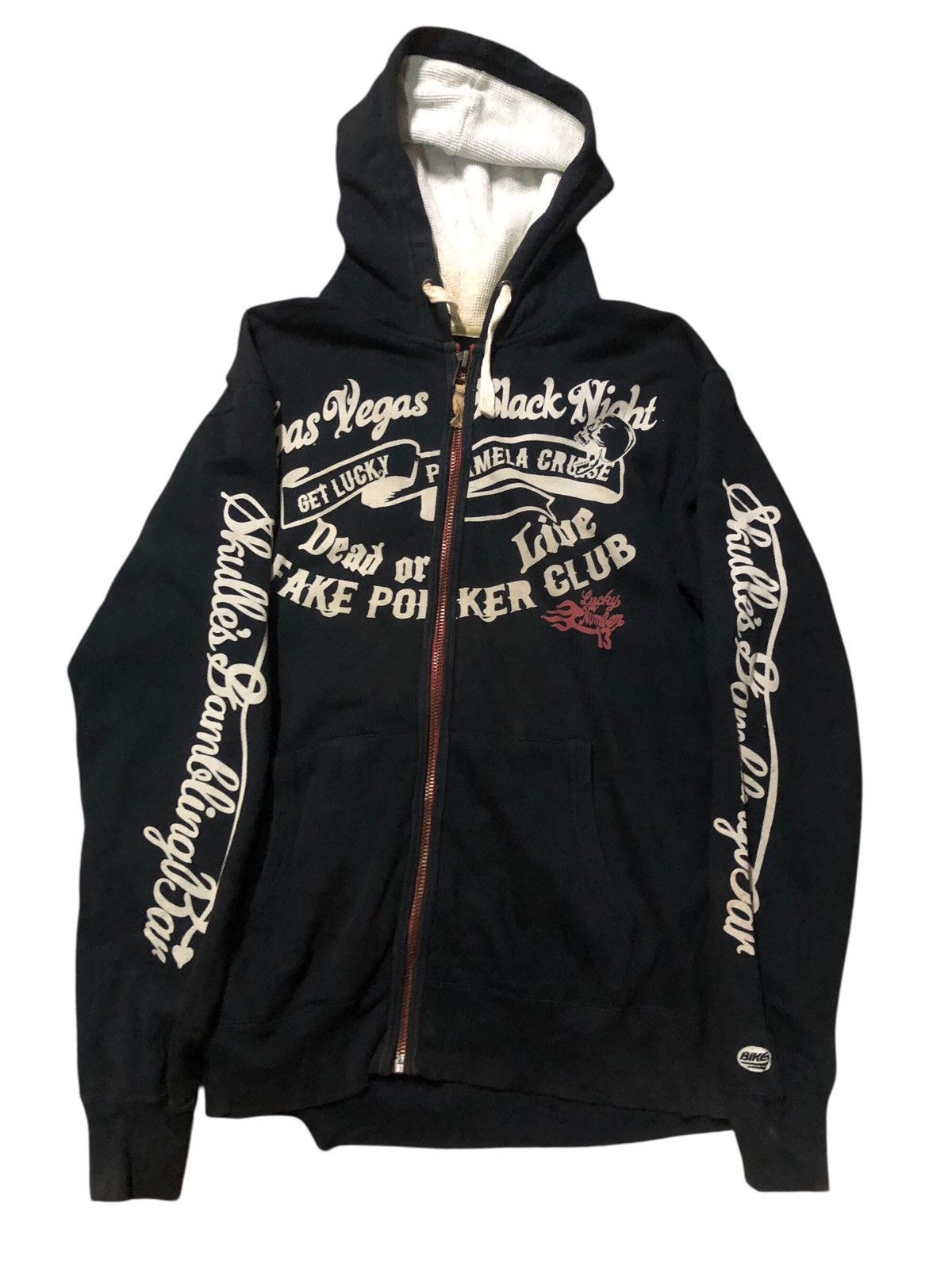 If Six Was Nine Bike Athletic Skull punk rockabilly Pioneer Hoodie Size US M / EU 48-50 / 2 - 2 Thumbnail