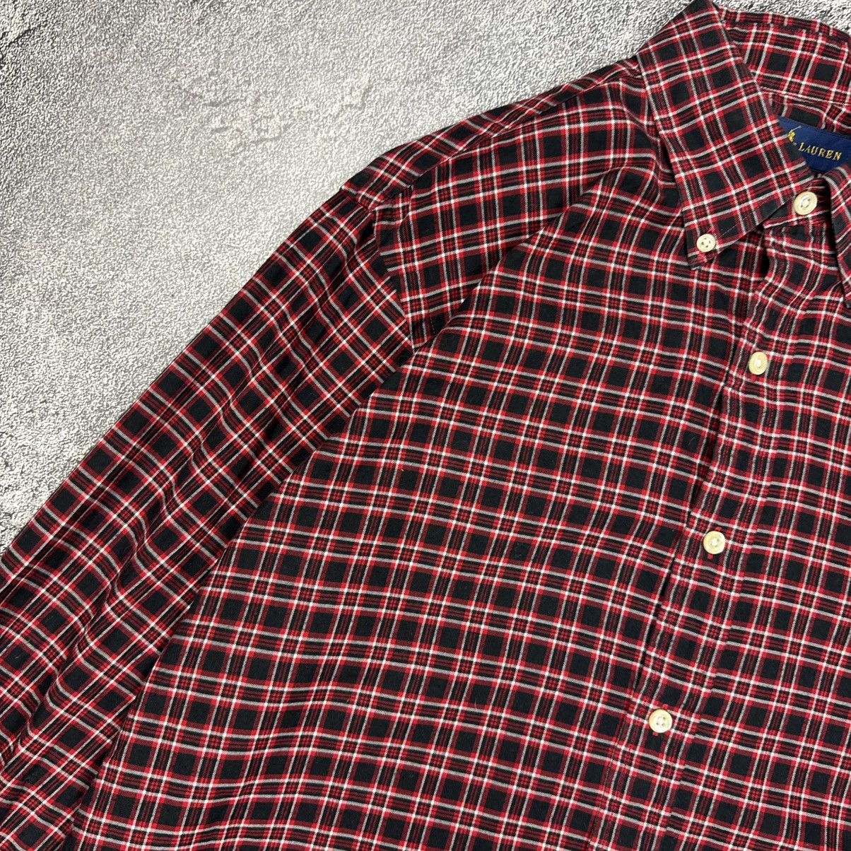 Polo Ralph Lauren Polo Ralph Lauren Shirt Men's Large Red/Black Plaid 90s Size US M / EU 48-50 / 2 - 4 Thumbnail
