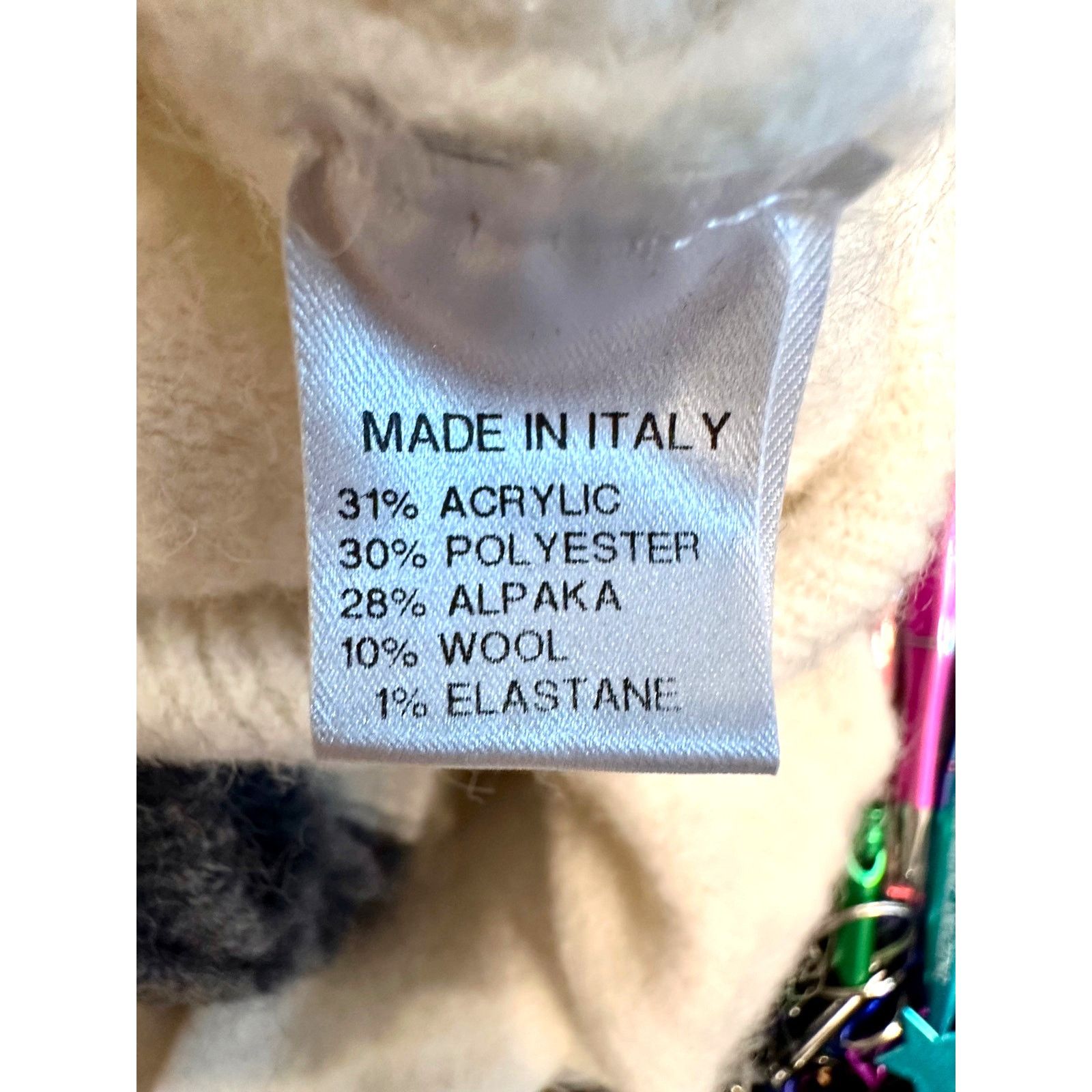 Other V Neck Sweater Two Tone Alpaka Bartolini Made in Italy L Size L / US 10 / IT 46 - 10 Thumbnail