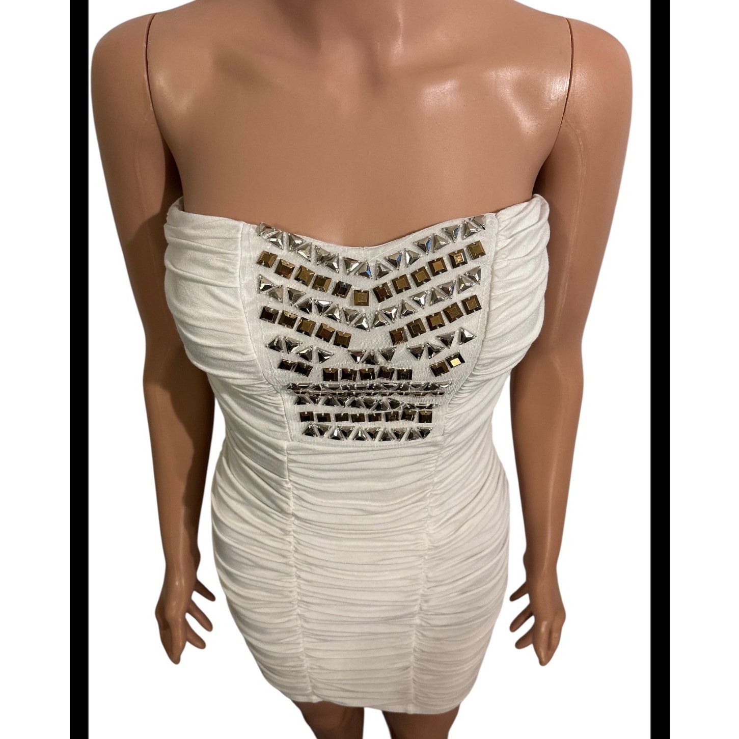 Bebe Bebe Strapless Ruched Mini Dress Size Small Size S / US 4 / IT 40 - 3 Thumbnail