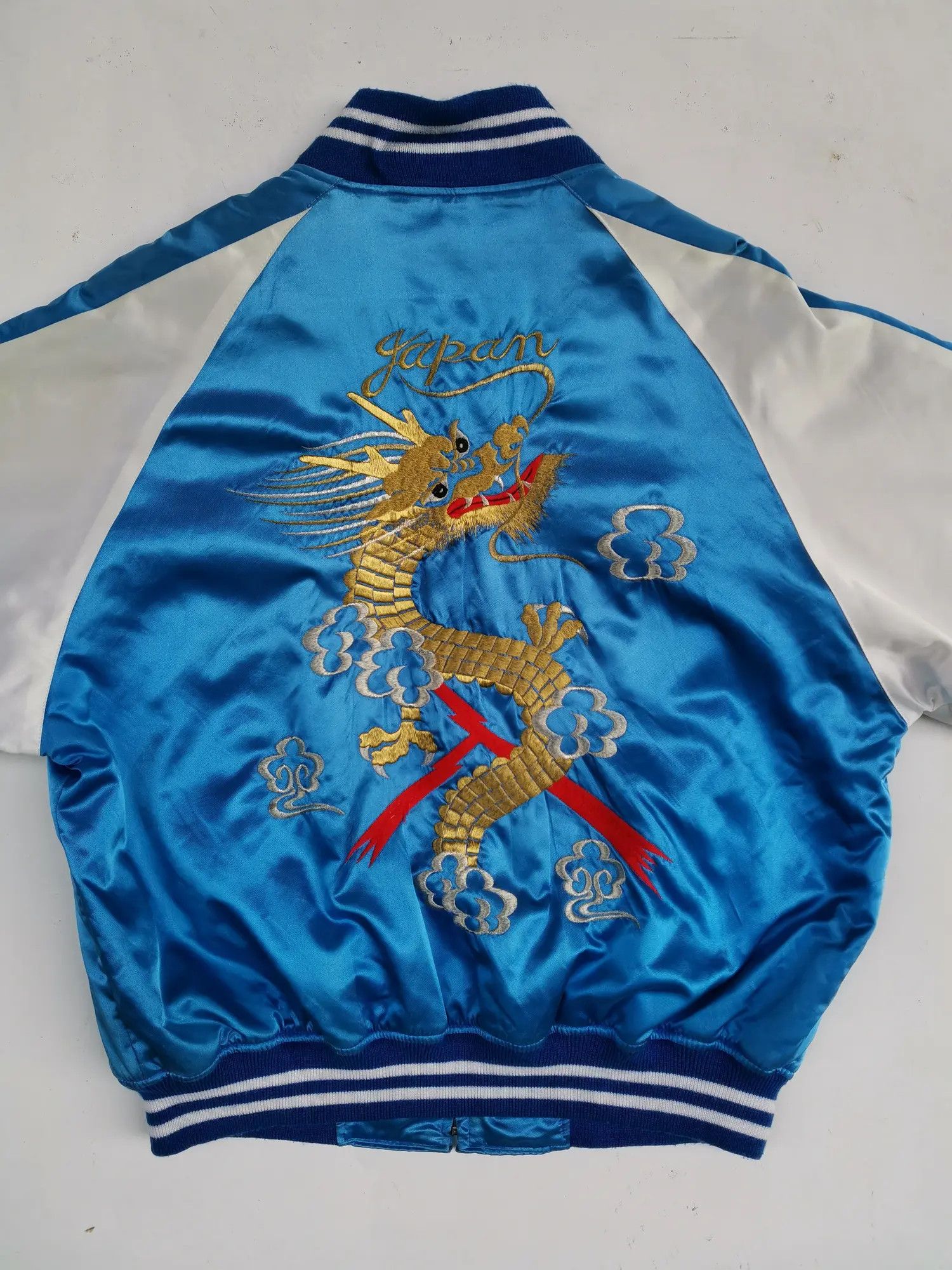 Japanese Brand Vintage!!! Sukajan Dragon Souvenir Embroidered Logo Jacket Size US L / EU 52-54 / 3 - 10 Thumbnail