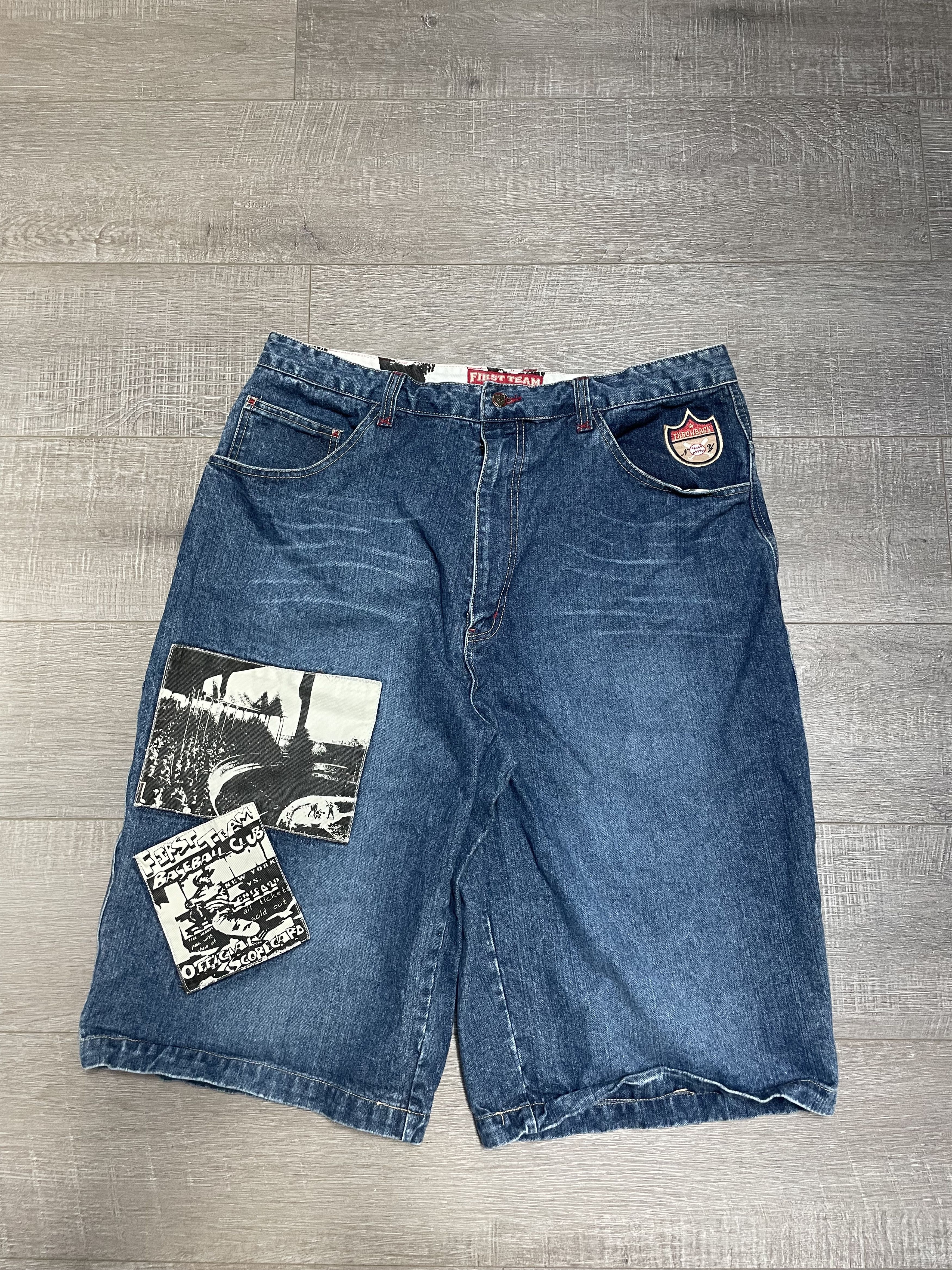Other VTG Raw Blue First Team Jorts Baggy Denim Shorts Y2K Size 40 Size US 40 / EU 56 - 1 Thumbnail