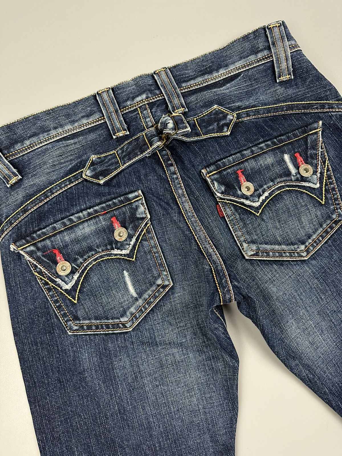 Edwin 🔥Flared🔥 Vintage Edwin Twist Leg With Buckle Back Denim Size US 32 / EU 48 - 8 Thumbnail