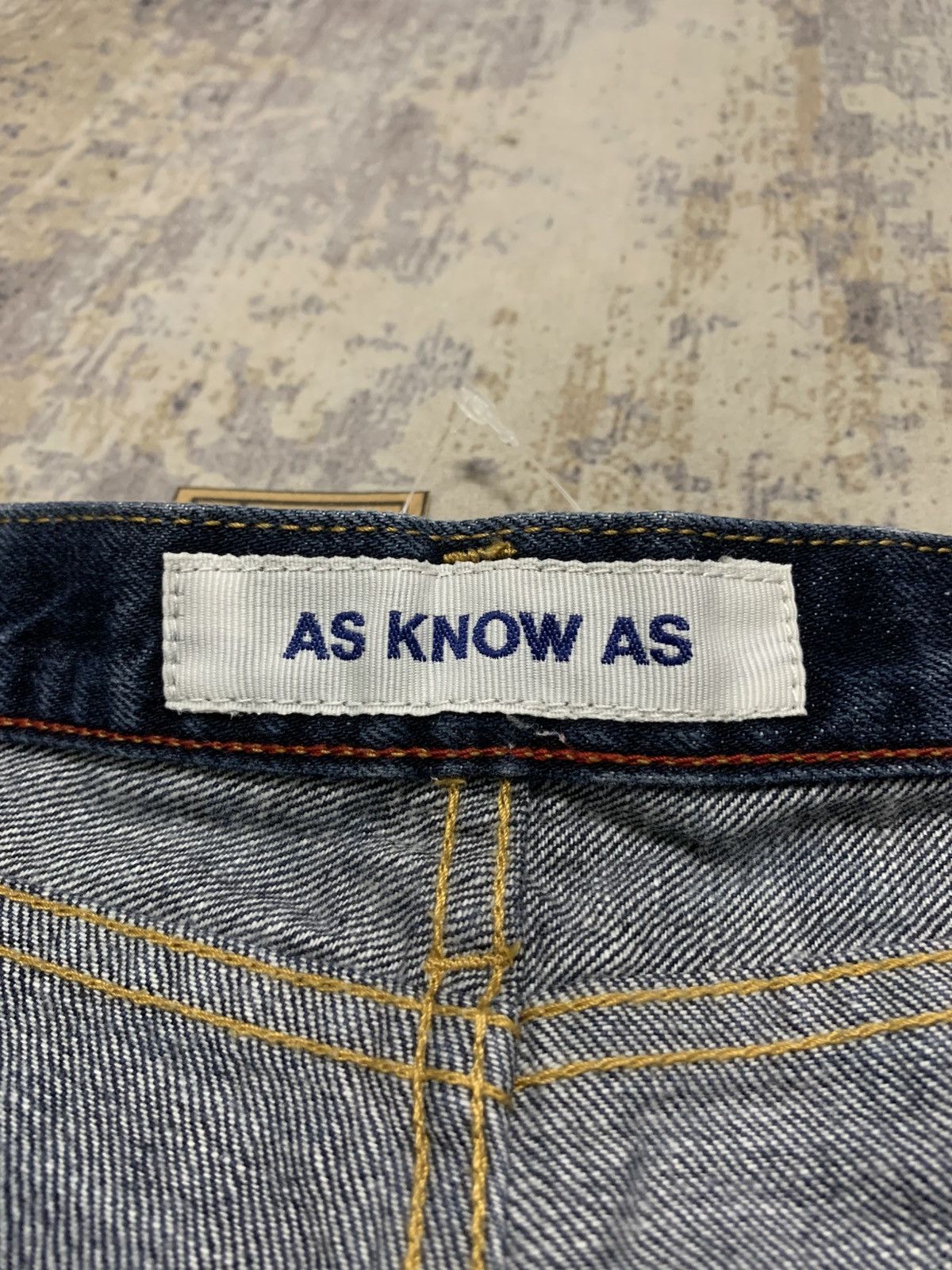 Japanese Brand AS KNOW AS Rare Dark Wash Distressed Japanese Denim Pant Size US 31 - 11 Thumbnail