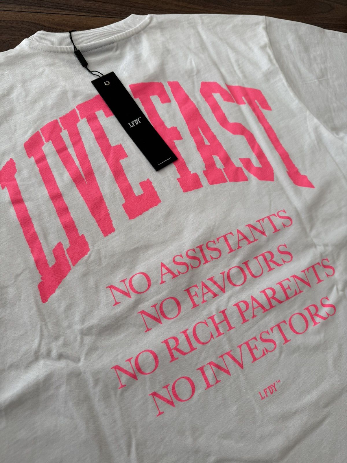LFDY LFDY LiveFast No Rich Parents Pink Tshirt Tee Size US L / EU 52-54 / 3 - 2 Thumbnail