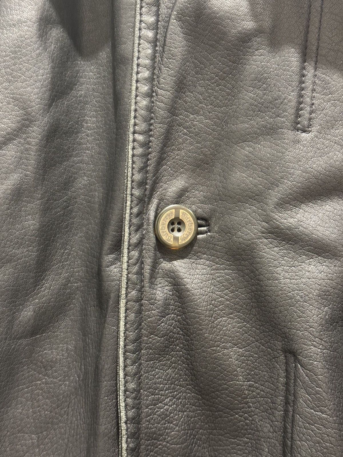 Burberry × Vintage Vintage Burberry Leather Coat 52 (L) Size US L / EU 52-54 / 3 - 3 Thumbnail