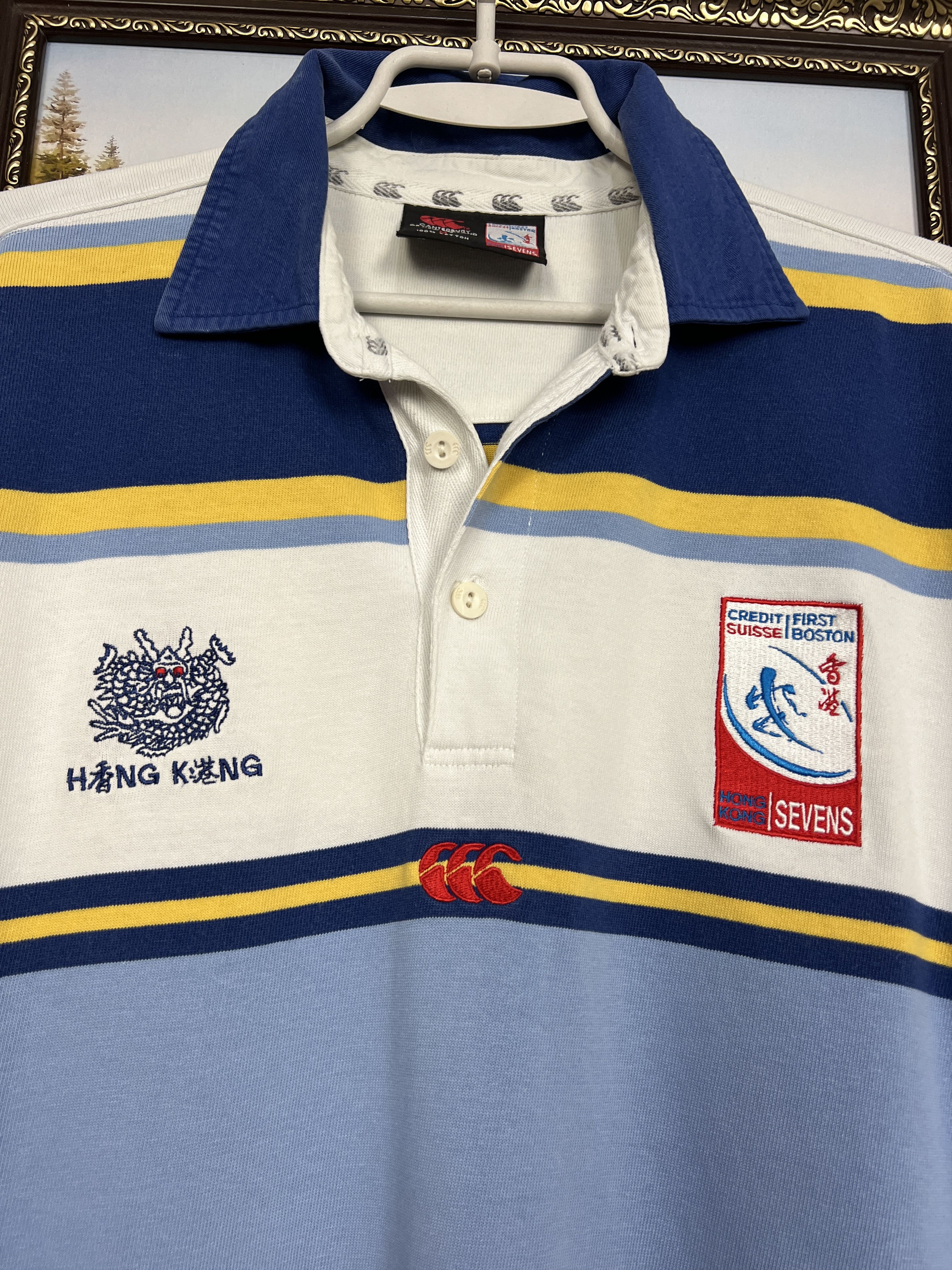 Canterbury of New Zealand Vintage Hong Kong Sevens Rugby Union Jersey Trikot Rare Size US M / EU 48-50 / 2 - 3 Thumbnail
