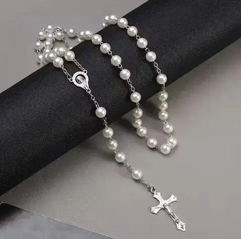 Jewelry × Other Saint Benedict Rosary Necklace Chain Catholic Church Jesus Size ONE SIZE - 1 Thumbnail