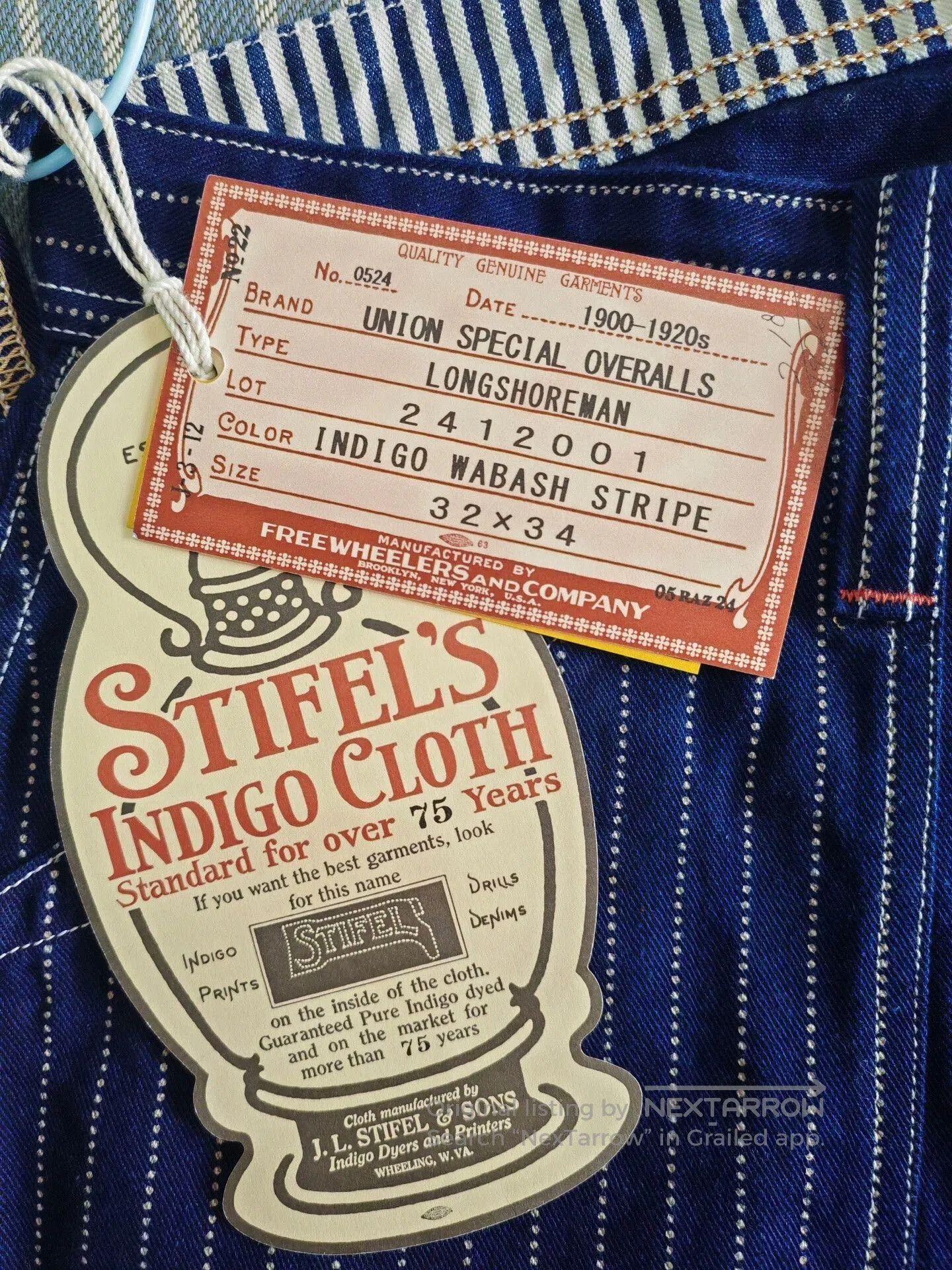 Freewheelers Freewheelers Striped Work Trousers Size 32. Size US 32 / EU 48 - 4 Thumbnail