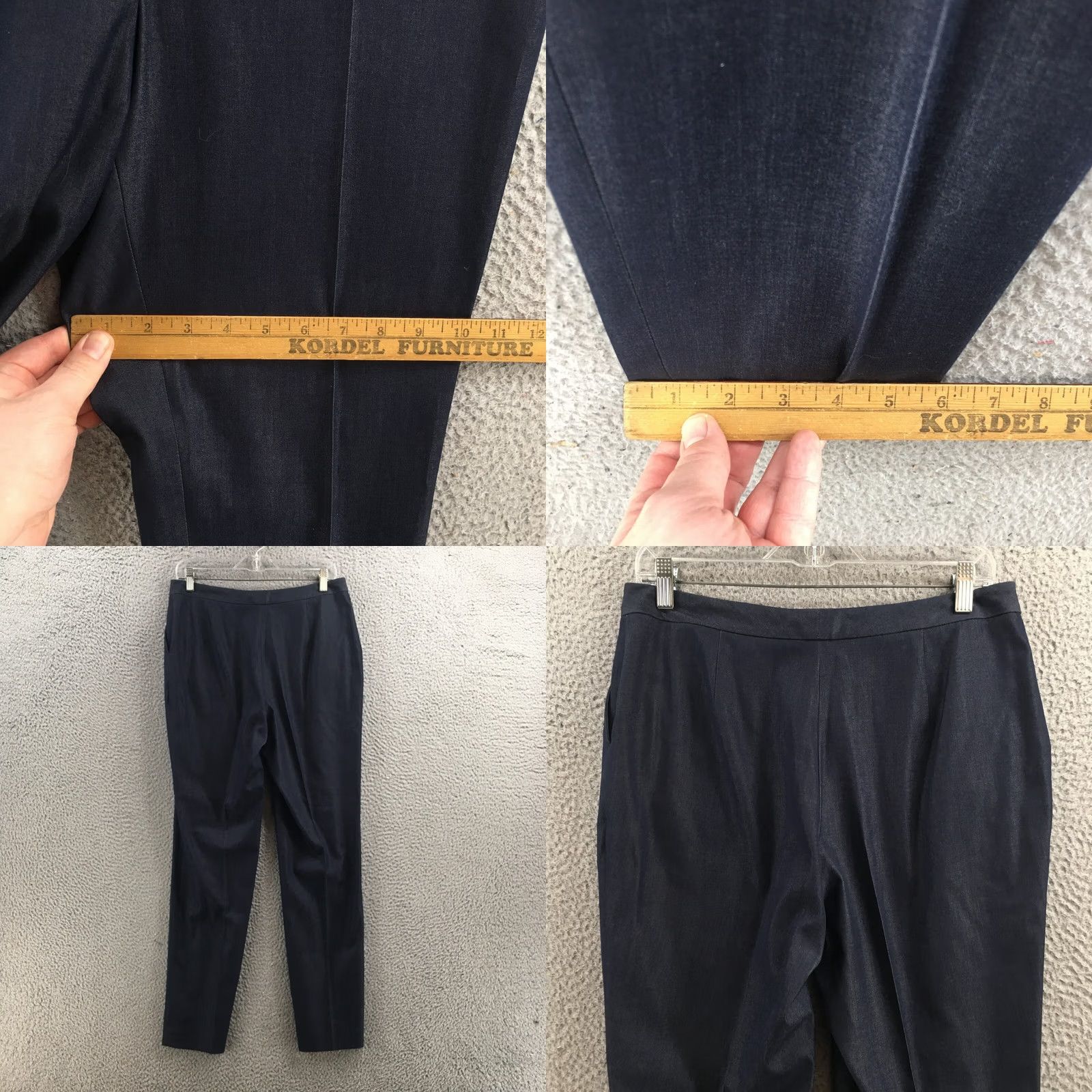 Calvin Klein Calvin Klein Dress Pants Womens 8 Blue High Rise Casual Dress Pants Women Stretch Pockets Flat Front Skinny 32x30.5 Casual Size 30" / US 8 / IT 44 - 8 Thumbnail