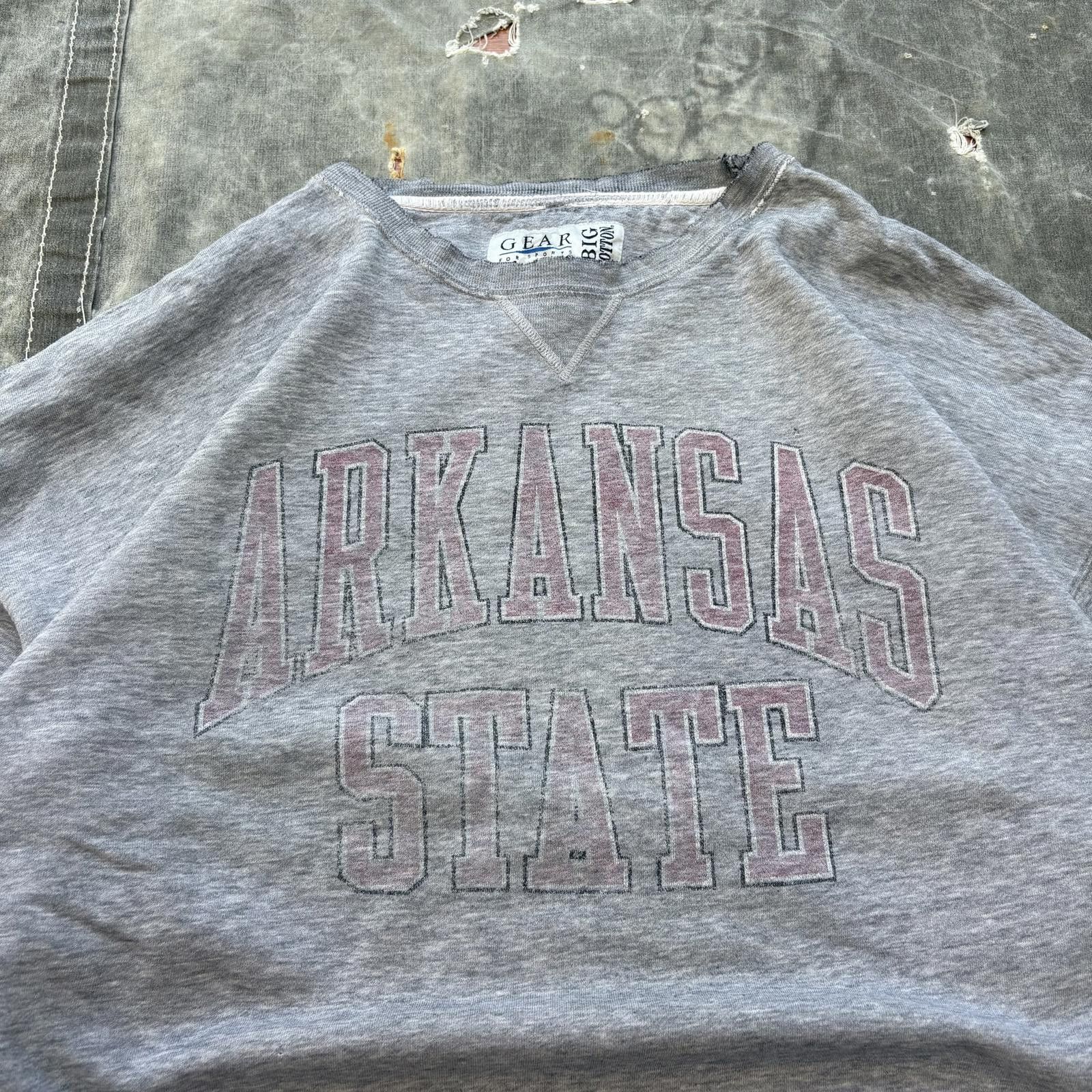 Gear for Sports Vintage 90s Arkansas State Indians Red Wolves Sweatshirt Size US XL / EU 56 / 4 - 2 Thumbnail