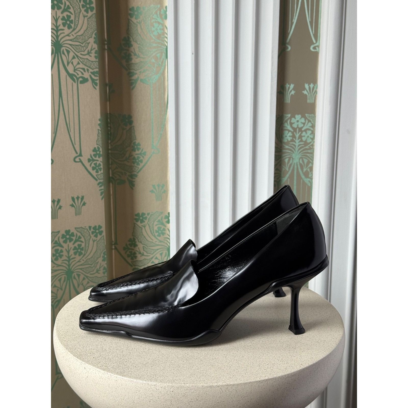 Prada 2000 Prada Black Square Toe Patent Leather Loafers Heels 41 Size US 10 / IT 40 - 4 Thumbnail