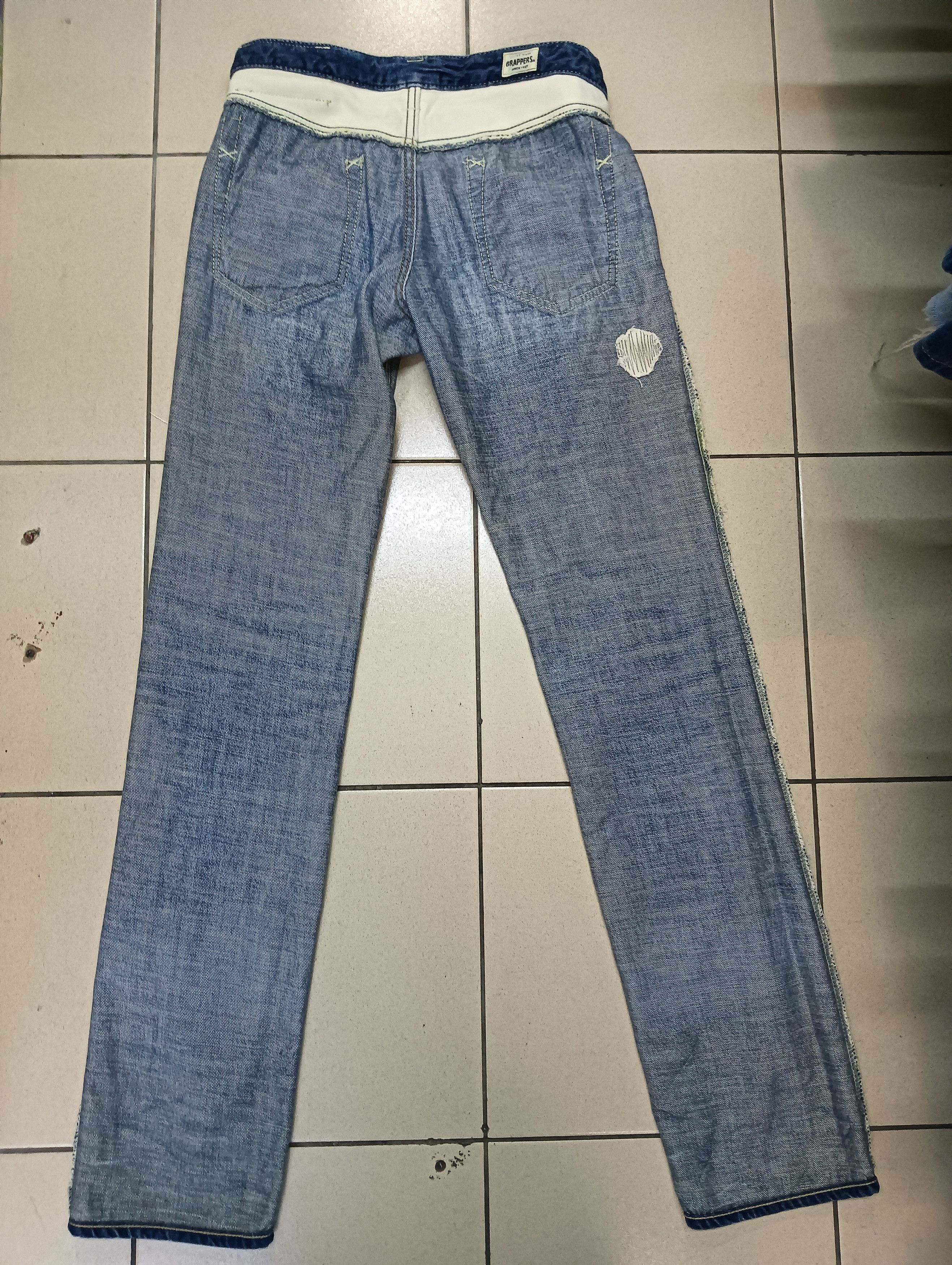 Japanese Brand Brappers Distress Denim Size US 28 / EU 44 - 4 Thumbnail