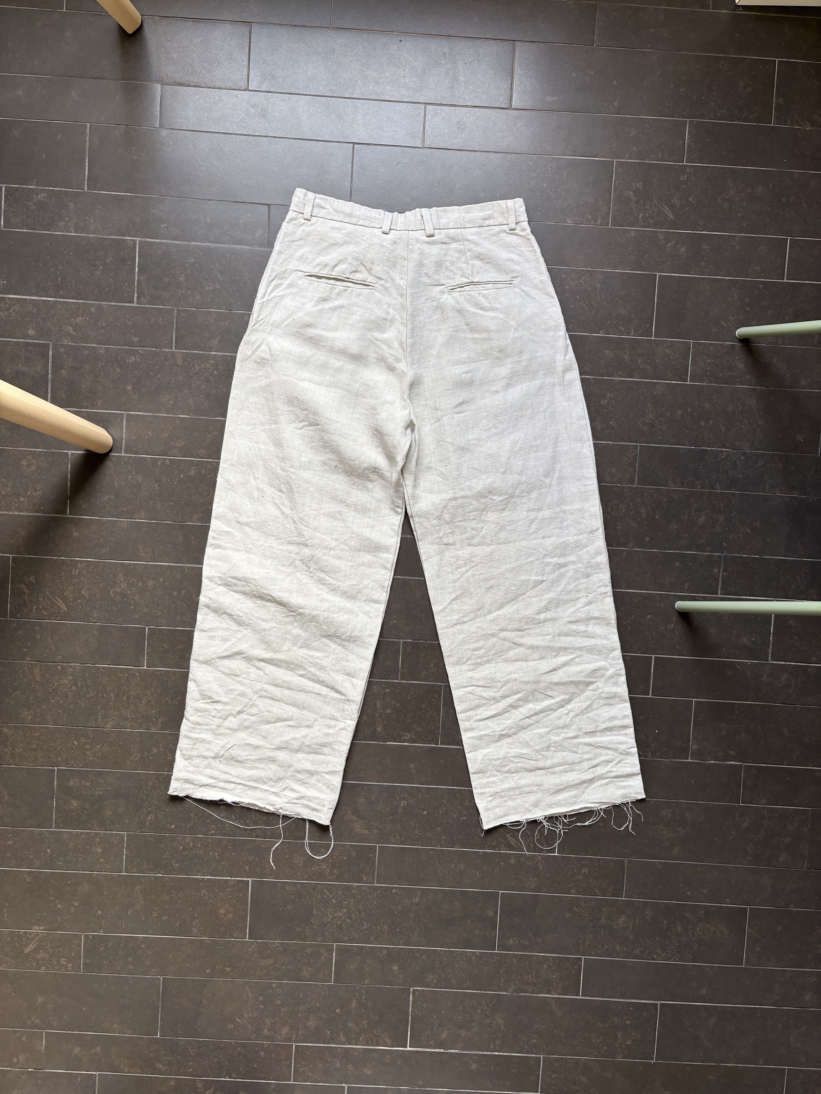 Japanese Brand Japanese Linen Pleated Wide-Leg Loose Straight Trousers Size US 32 / EU 48 - 8 Thumbnail