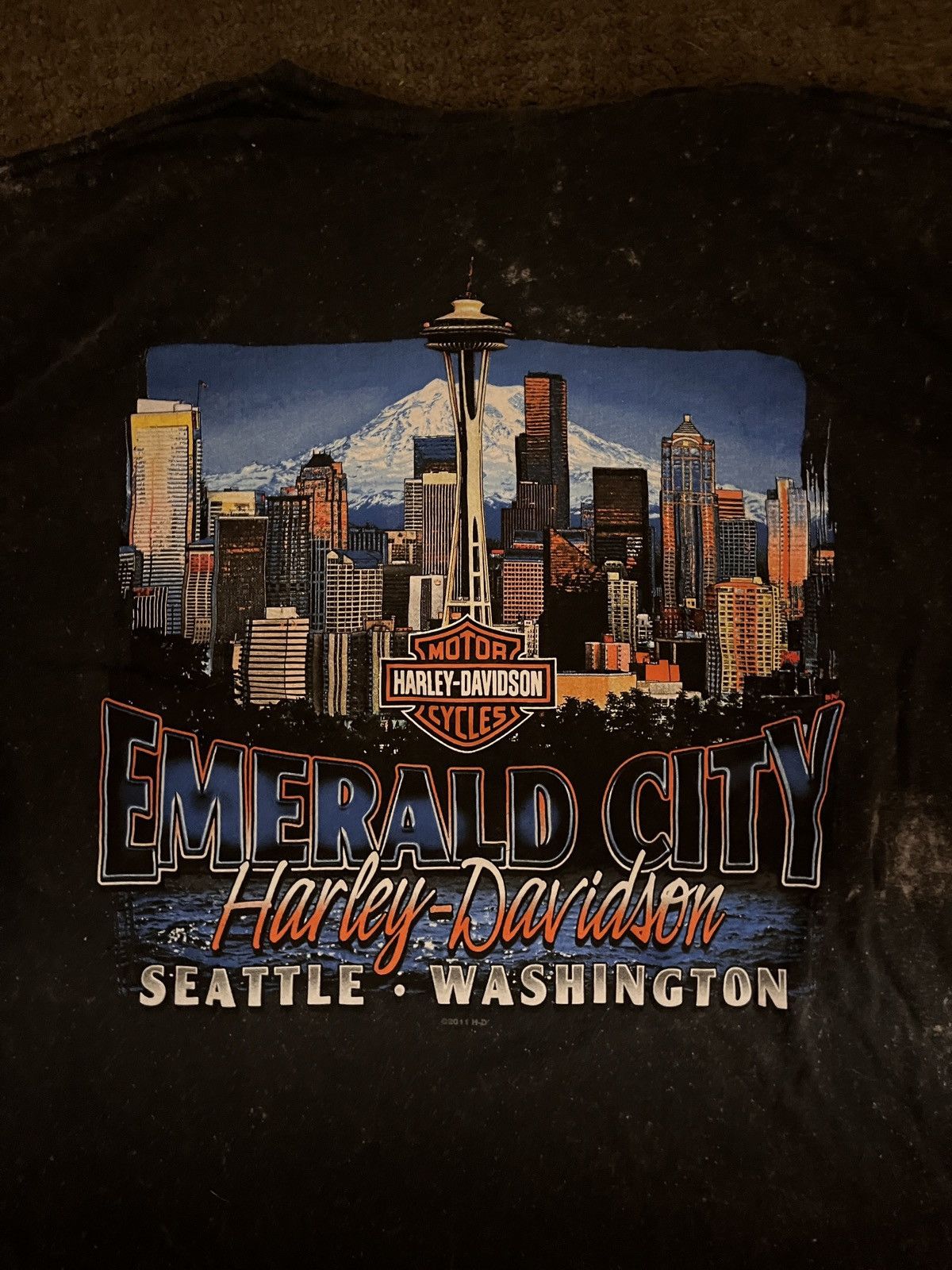 Harley Davidson Vintage Harley Davidson Seattle Skull Tee Size US XL / EU 56 / 4 - 4 Thumbnail