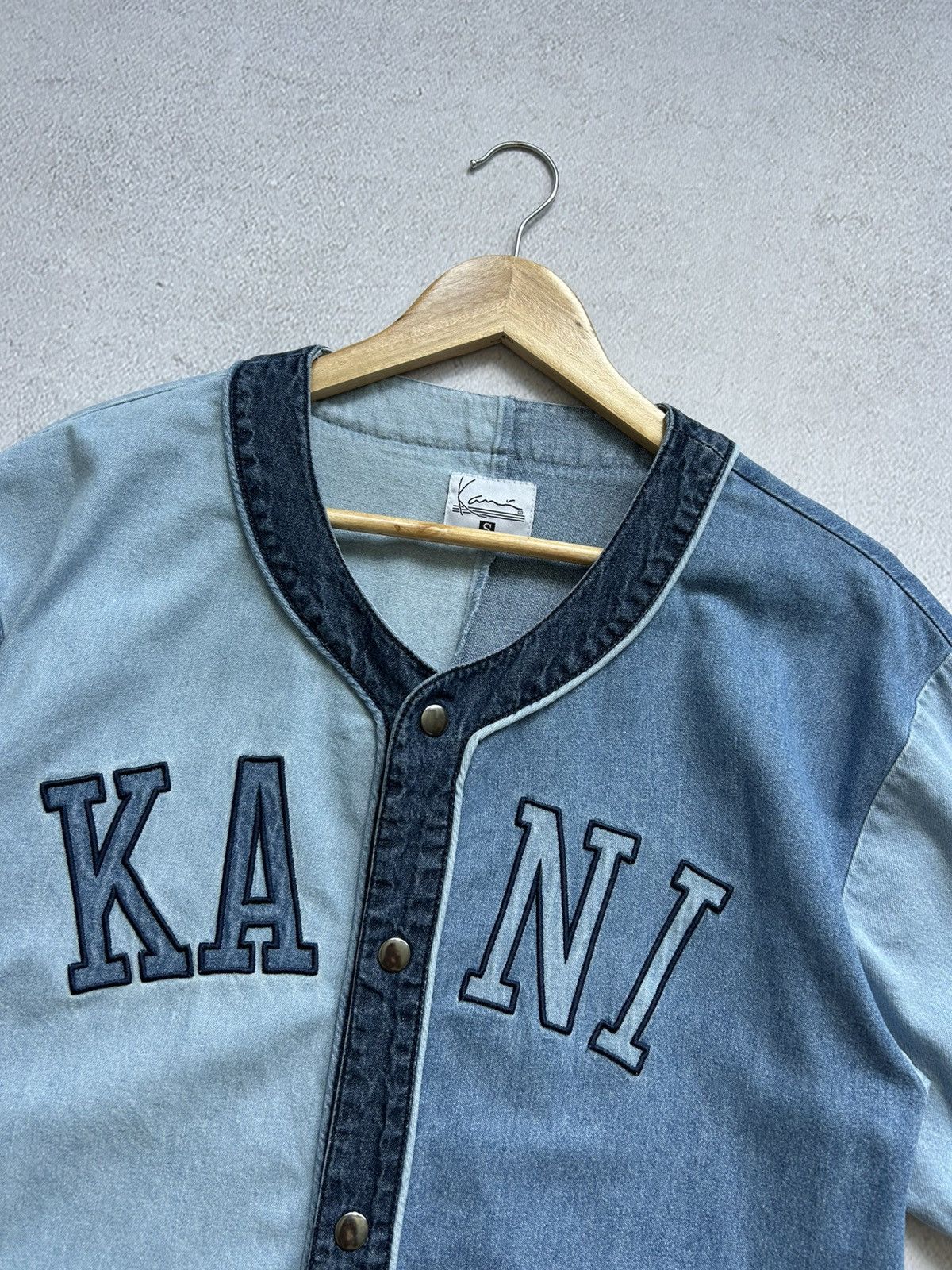 Karl Kani × Vintage Karl Kani Vintage Rap style denim jersey size S Size US S / EU 44-46 / 1 - 4 Thumbnail