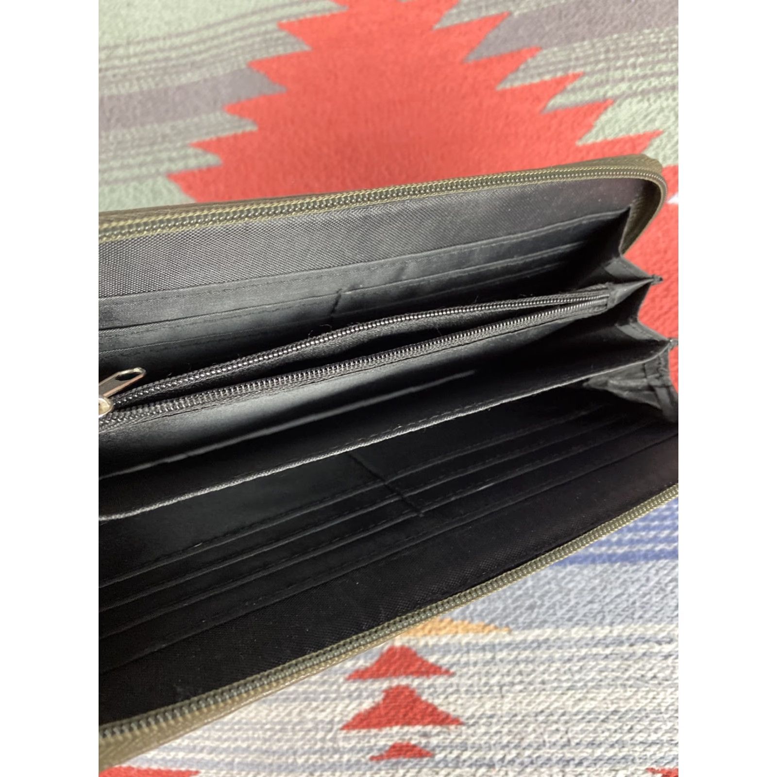 Vintage VINTAGE Joes Wallet Clutch Leather Womens Zip-Around Gray Size ONE SIZE - 3 Thumbnail