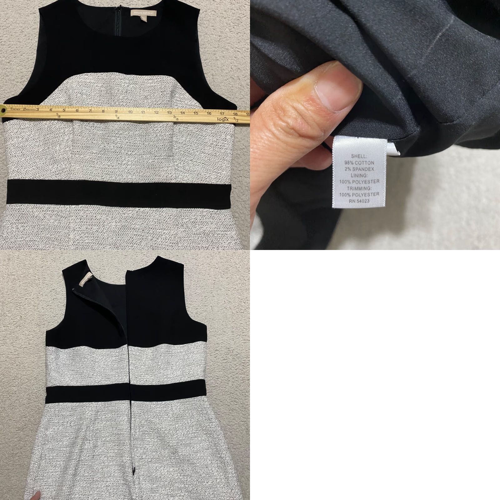 Banana Republic Banana Republic Womens Dress Gray Tweed Sleeveless Sheath Lined Round Neck Size 12 Casual Business Pencil Dress Womens Size XL / US 12-14 / IT 48-50 - 8 Thumbnail