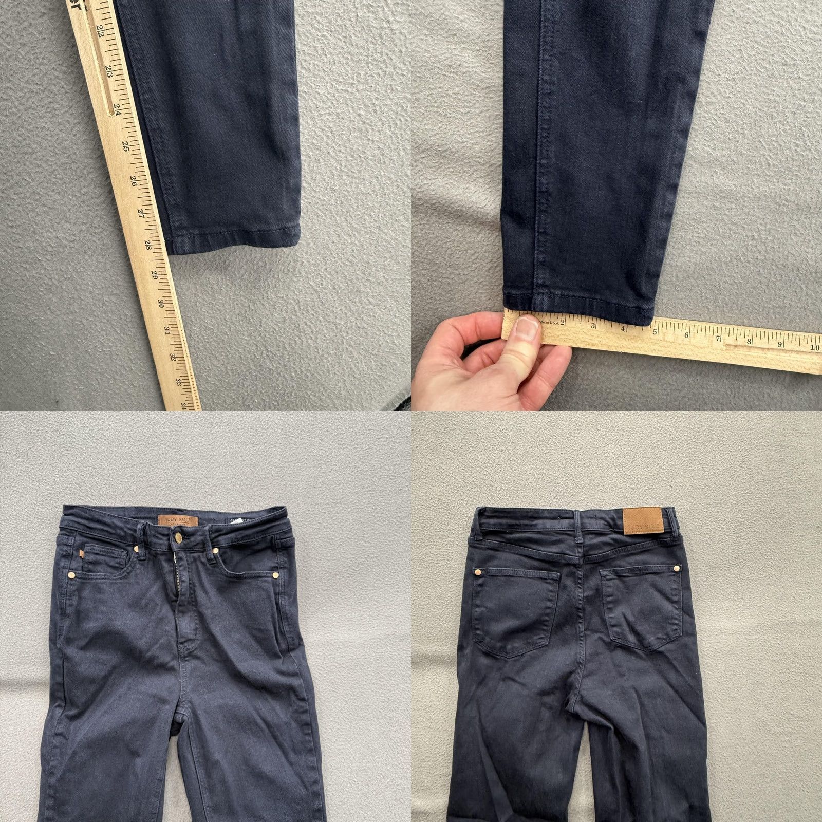 Denime Judy Blue Jeans Womens 9/29 Blue Garment Dyed Mid Rise Skinny Stretch Denim Jeans Women Dark Blue 5-Pocket Size 30" / US 8 / IT 44 - 8 Thumbnail