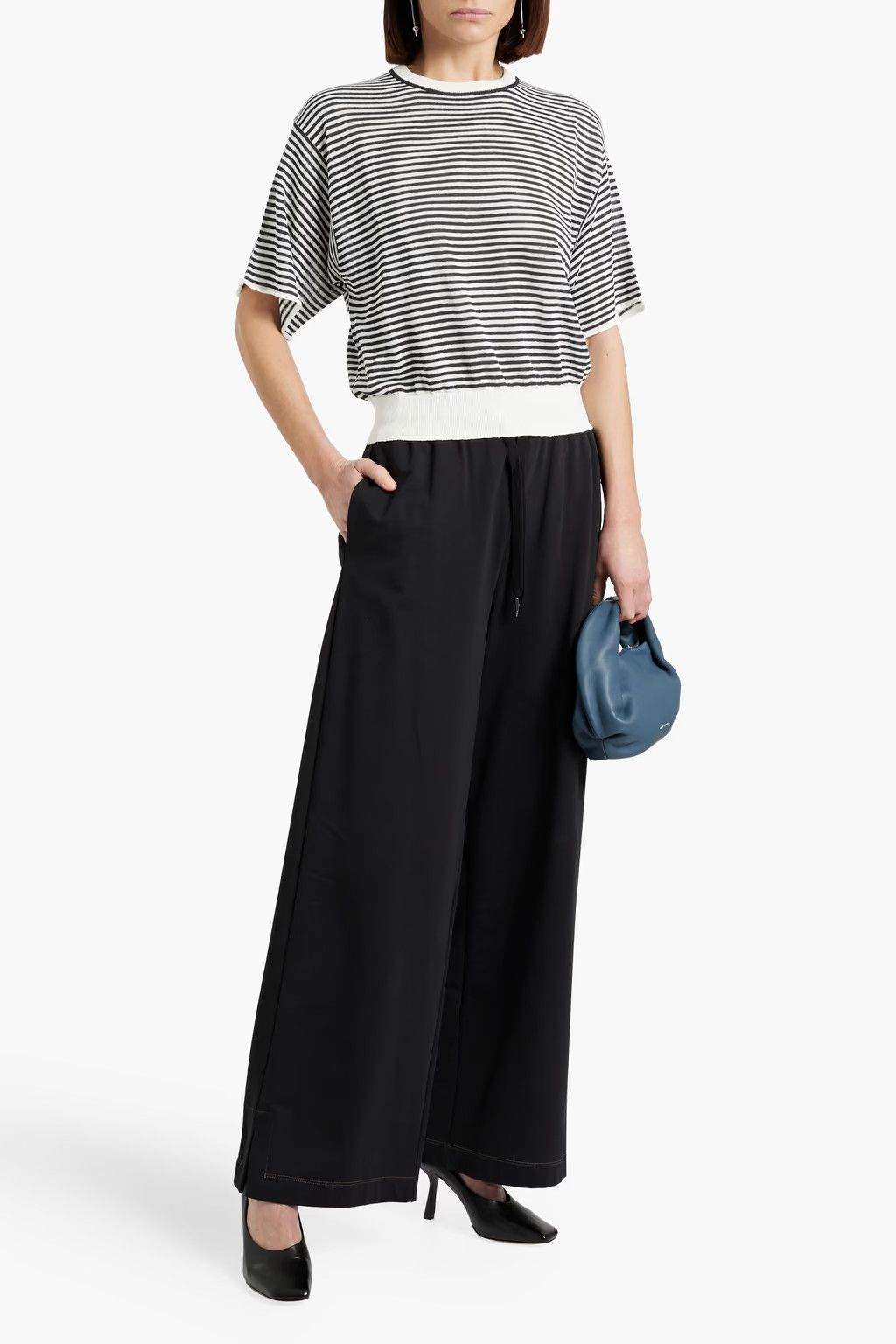 Brunello Cucinelli o1y0825 Crewneck Sweater in White/Black Size XL / US 12-14 / IT 48-50 - 2 Thumbnail