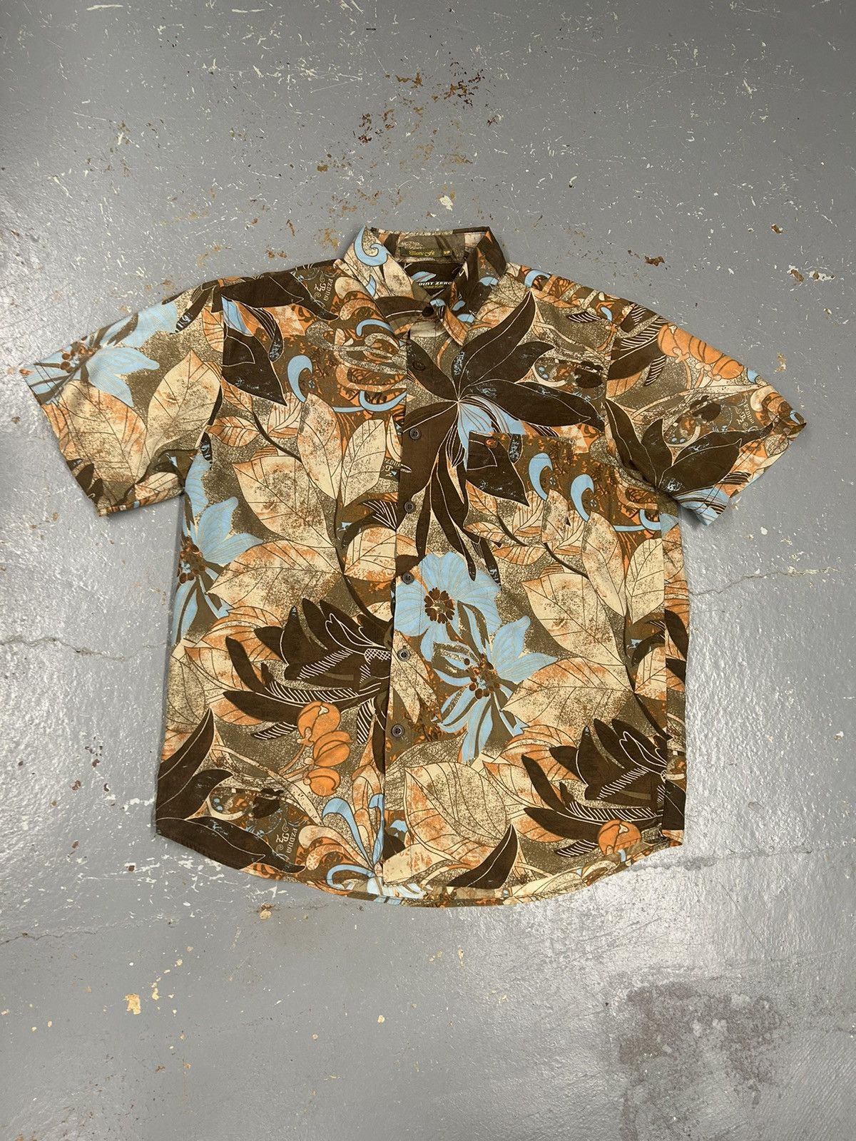 Point Zero × Vintage Crazy Vintage Y2K Point Zero Brown Button Up Pattern Shirt Size US M / EU 48-50 / 2 - 1 Thumbnail