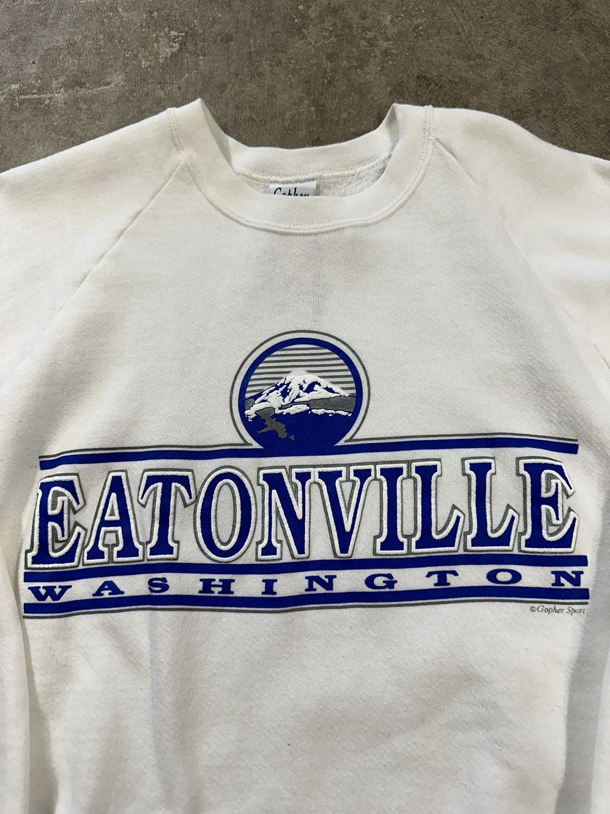 Vintage Vintage 90s Eatonville Washington Sweatshirt Size L / US 10 / IT 46 - 4 Thumbnail