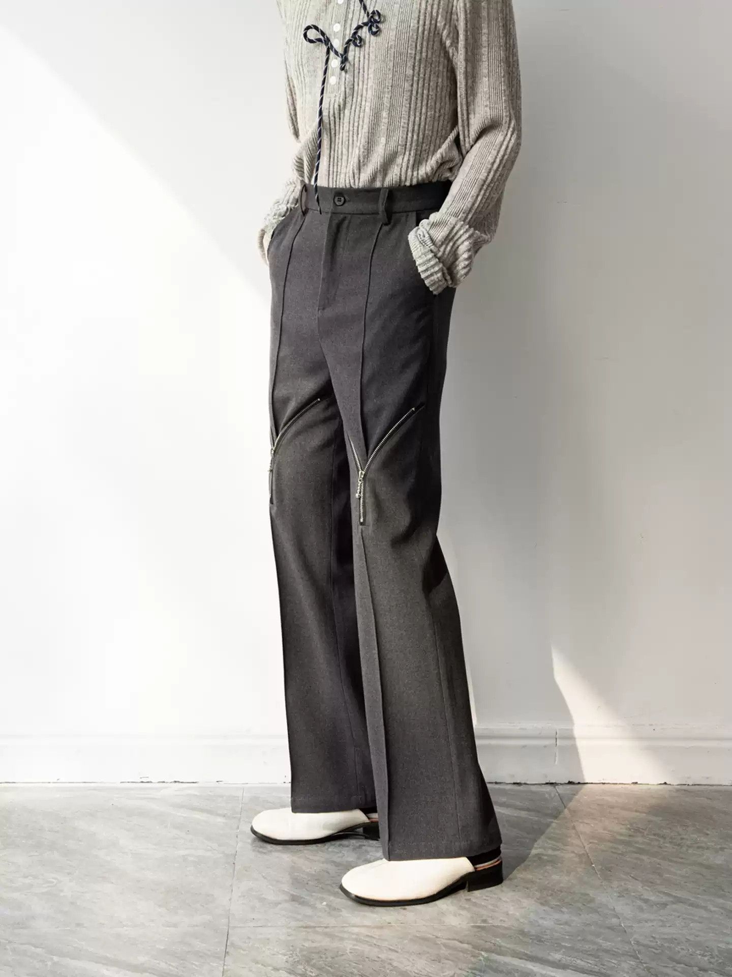 Other Men’s Brushed Thick Zipper Pants Size 38S - 3 Thumbnail