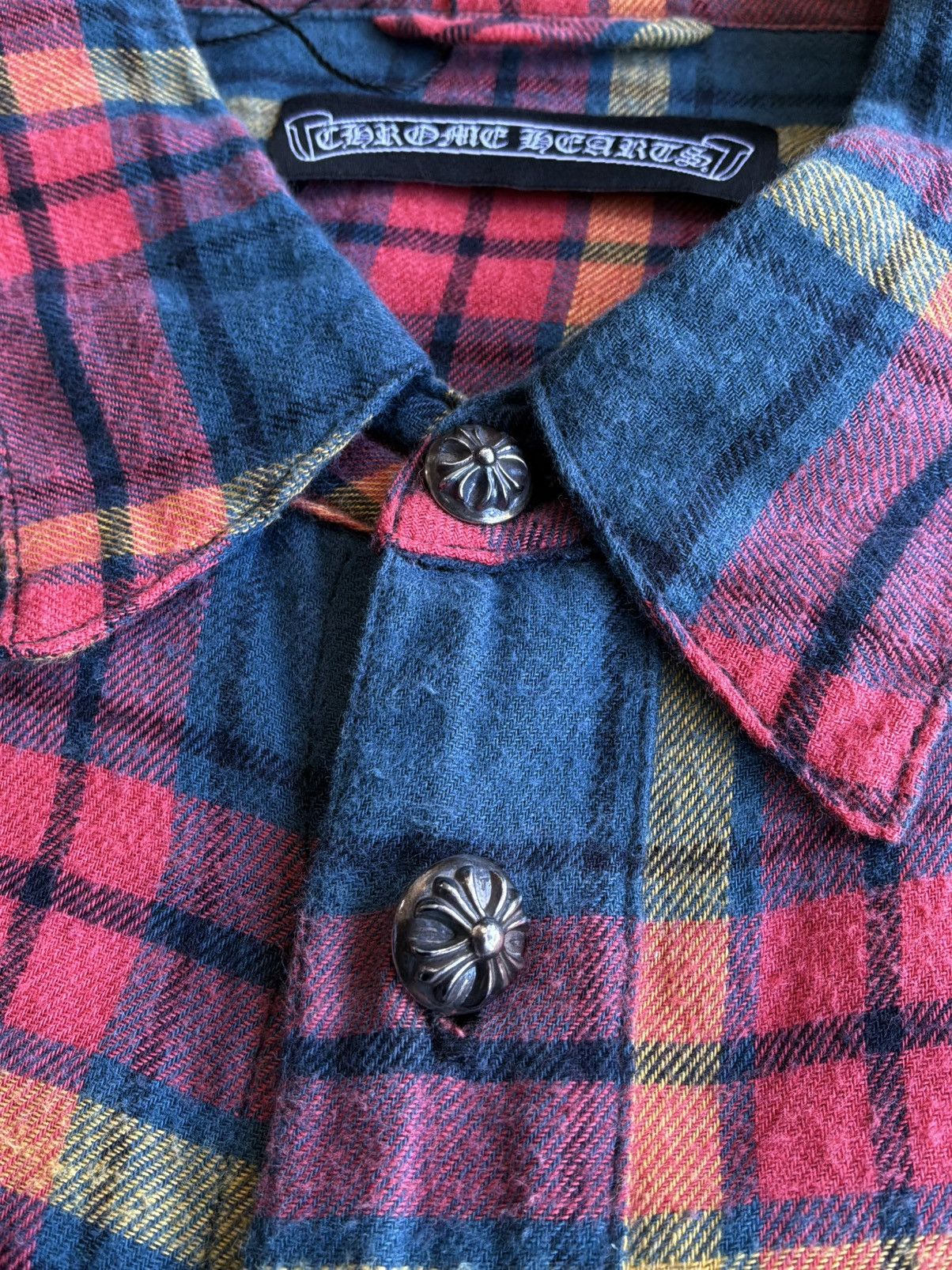 Chrome Hearts Chrome Hearts - Plaid Dual Cross Patch Flannel Size US M / EU 48-50 / 2 - 4 Thumbnail