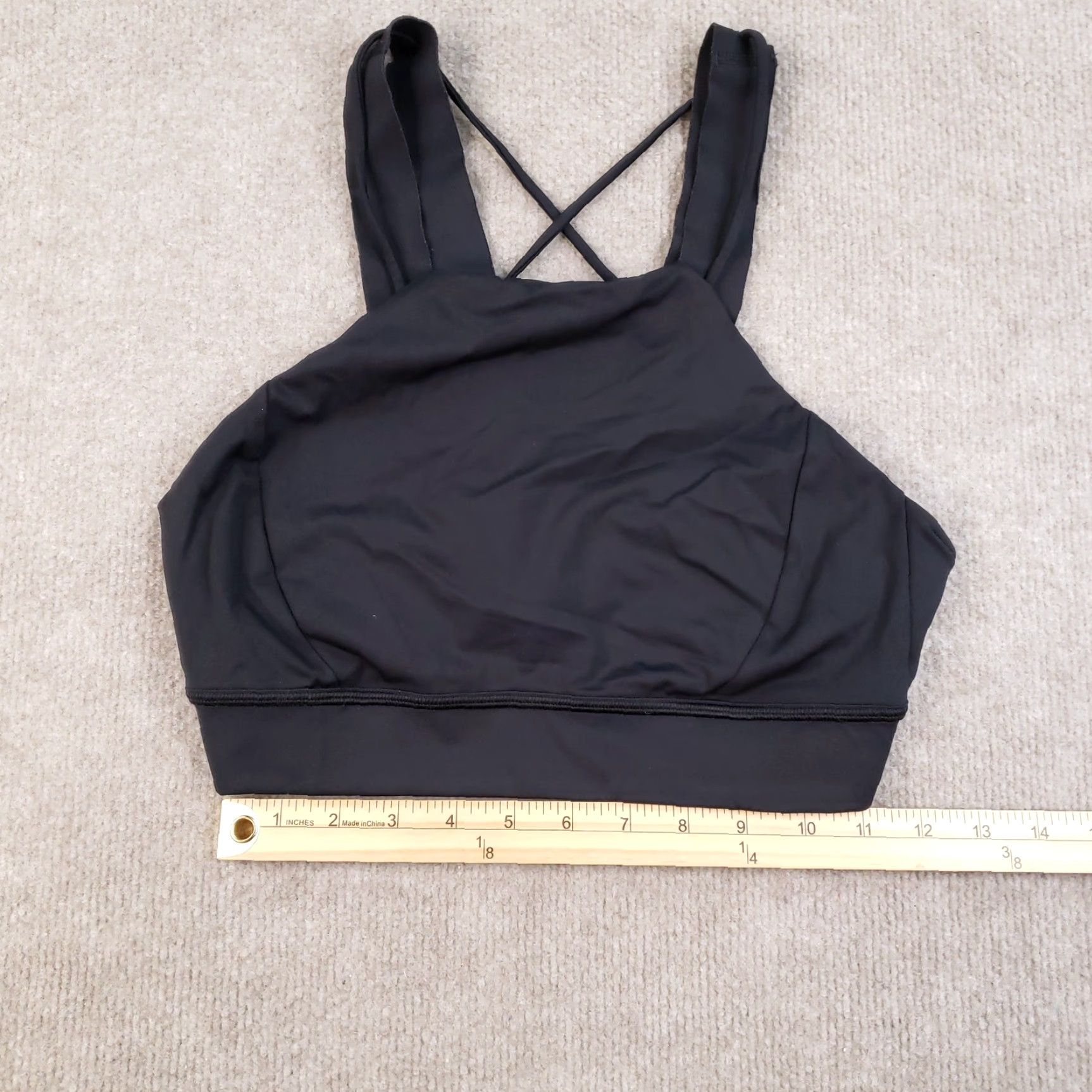 Lululemon Lululemon Strong at Heart Bra Womens Size 8 Black Medium Support Criss Cross Size ONE SIZE - 6 Thumbnail