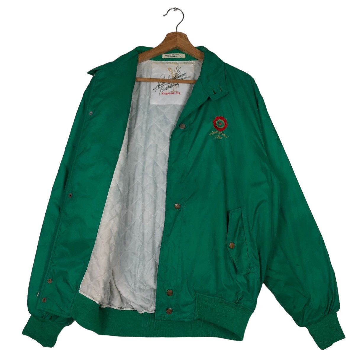 Japanese Brand 🔥90’s Vintage Satin Bomber Jacket Dunlop Phoenix Tournament Size US L / EU 52-54 / 3 - 8 Thumbnail