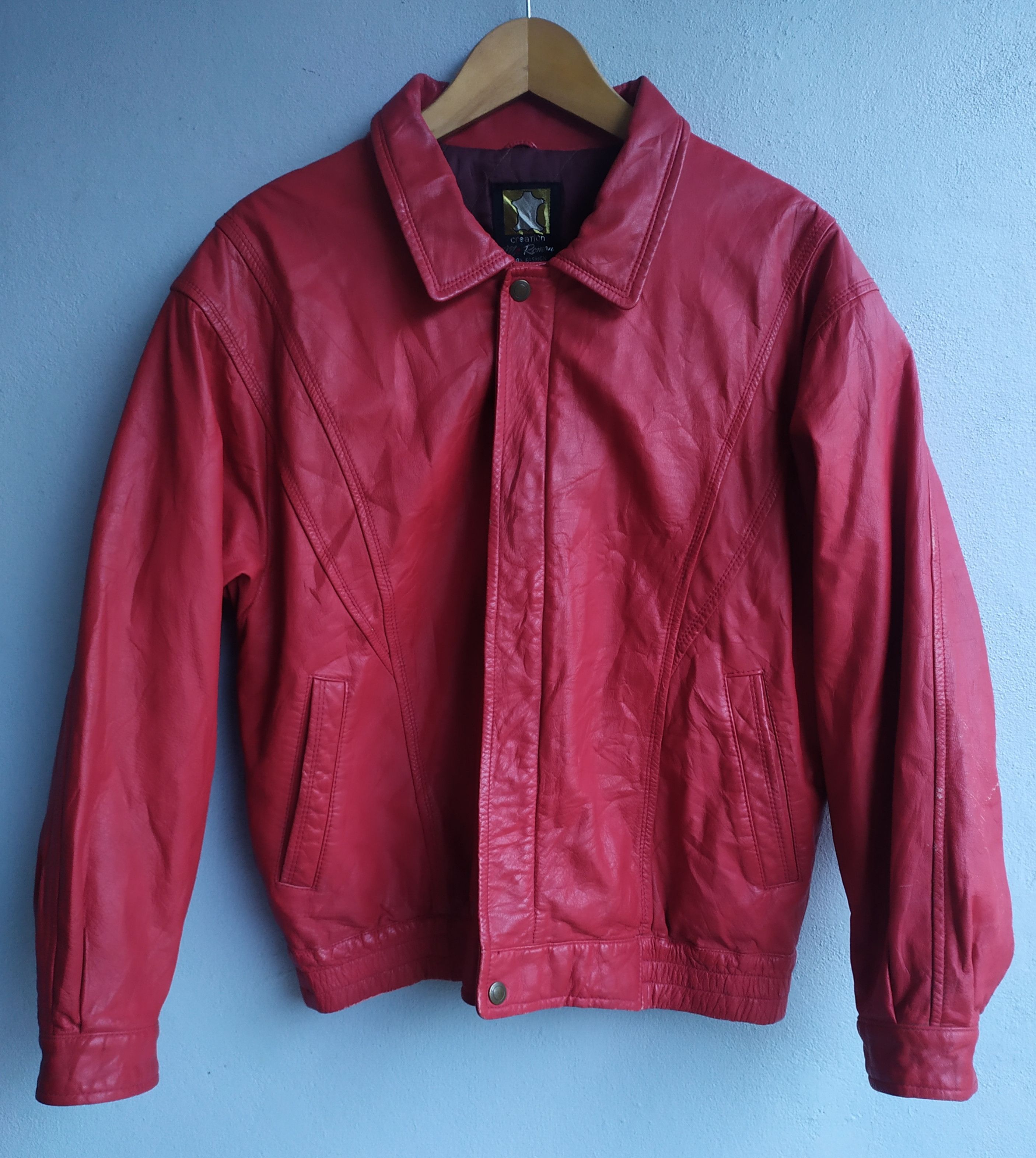 Japanese Brand Vintage Japanese Red Leather Jacket Size US M / EU 48-50 / 2 - 1 Thumbnail