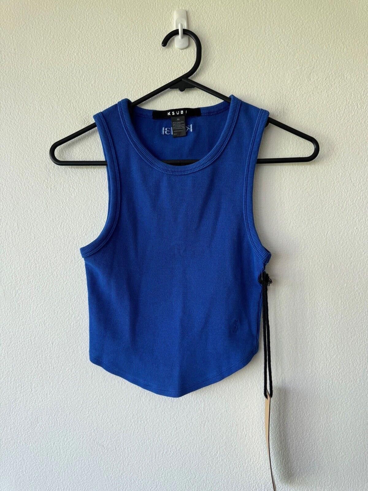 Ksubi new Ksubi womens syndicate tank blue tee top extra small xs Size XS / US 0-2 / IT 36-38 - 1 Thumbnail