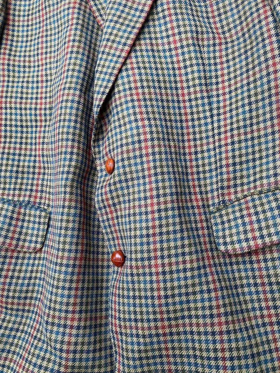 Burberry × Vintage Burberry Burberrys blazer wool men tailor L XL plaid Size 50R - 4 Thumbnail