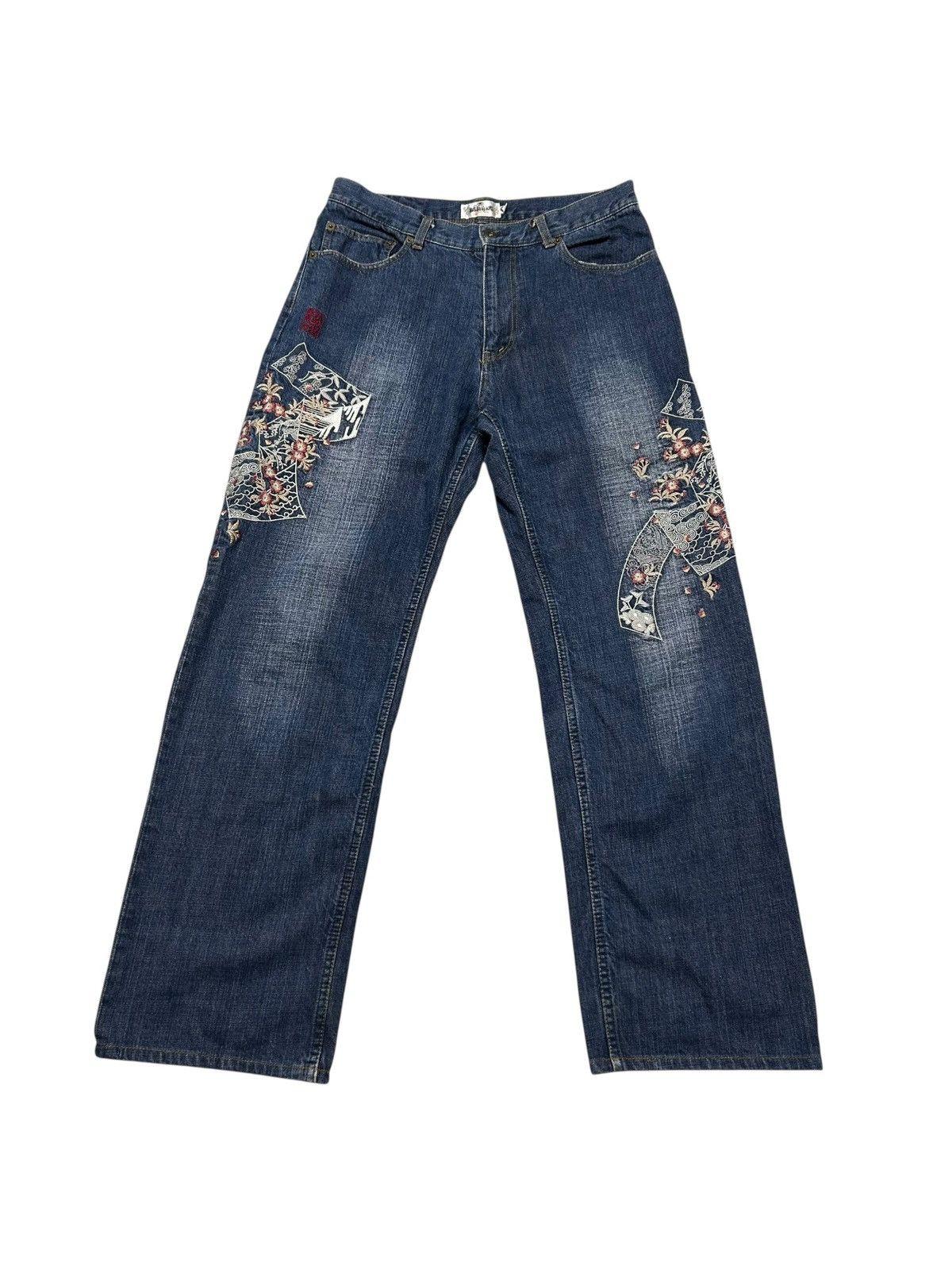 Karakuri Tamashii 383 Karakuri Tamashii jeans embroidered denim blue archive Size US 32 / EU 48 - 1 Thumbnail