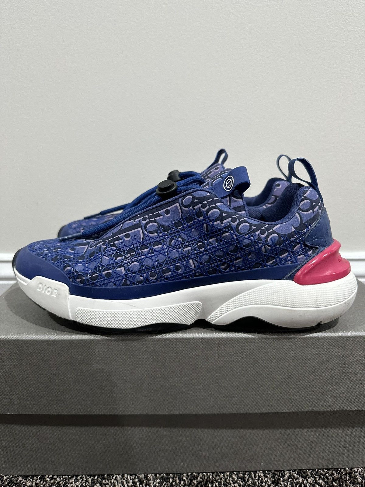 Dior B24 Oblique Monogram Purple Runner Techincal Shoes