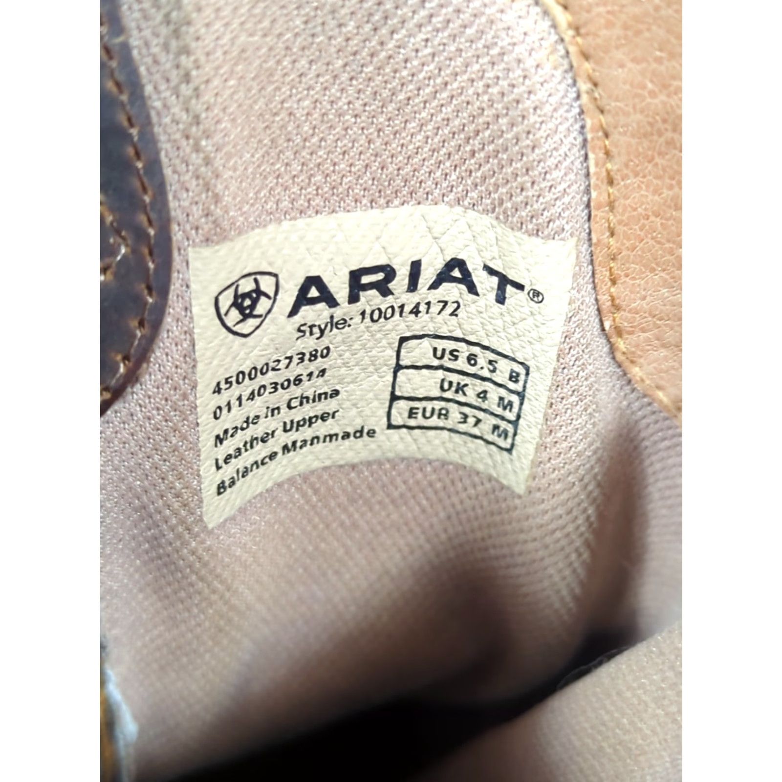 Ariat Ariat Round Up Cowboy Boots Womens Size 6.5B Brown Leather Square Toe 10014172 Western Stitching Cushioned Insole Flat Heel Mid-Calf Size US 7 / IT 37 - 6 Thumbnail