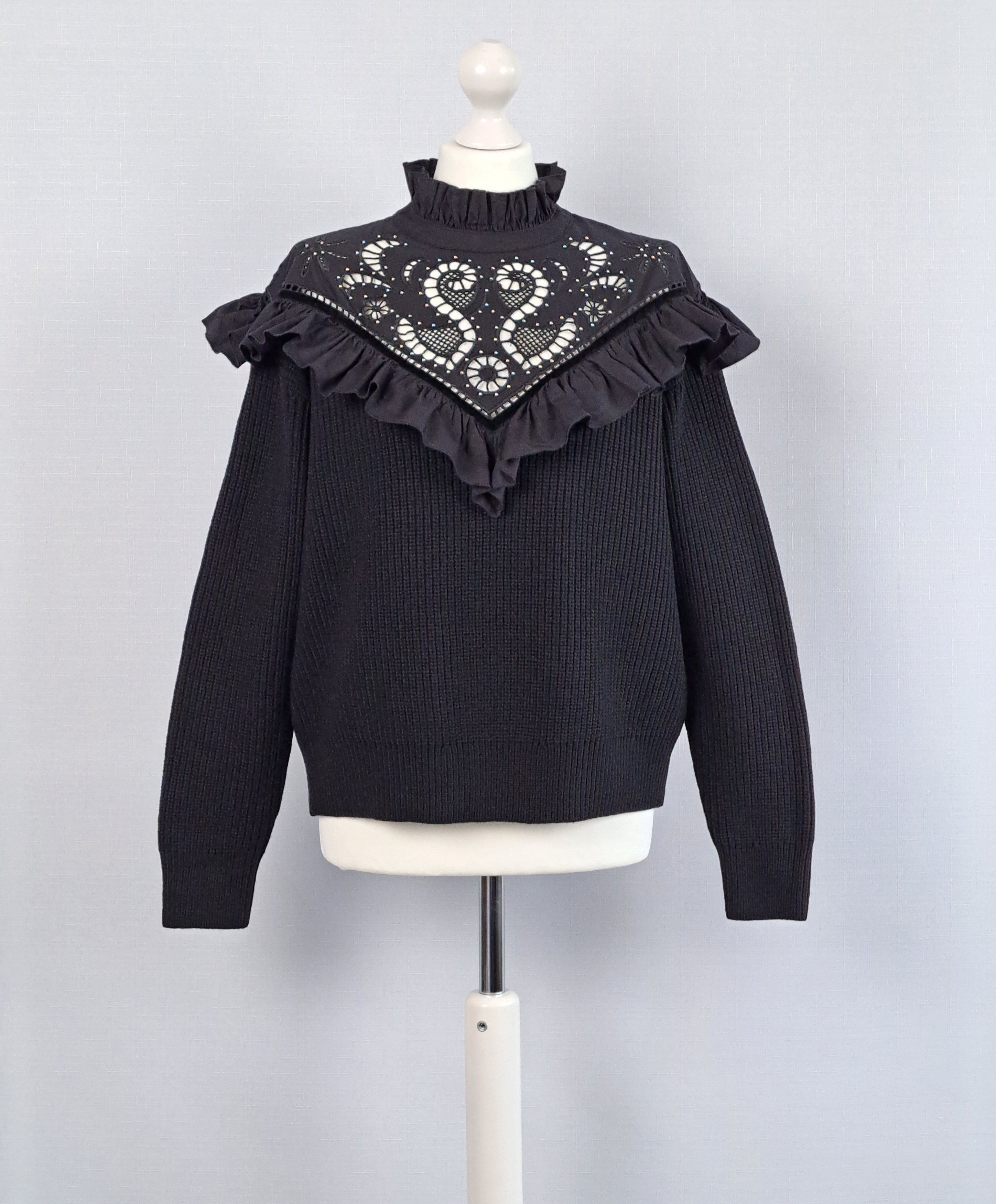 Sandro Sandro wool blend sweater in black. Size 3. Size M / US 6-8 / IT 42-44 - 2 Thumbnail