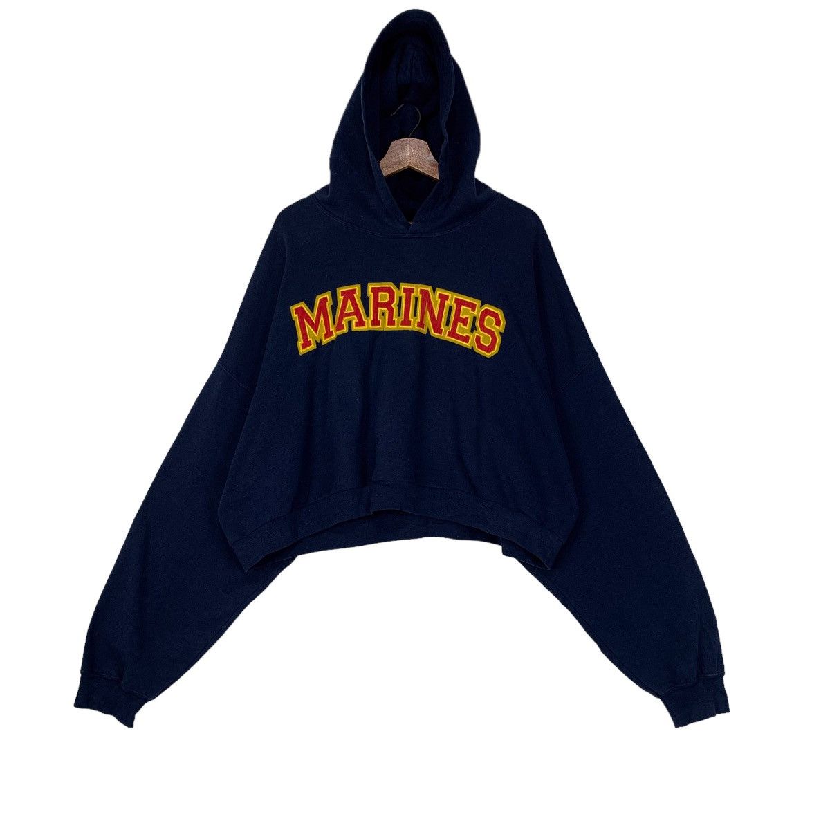 Gildan Marines Crop Top Hoodie Size 3XL / US 20-22 - 1 Thumbnail