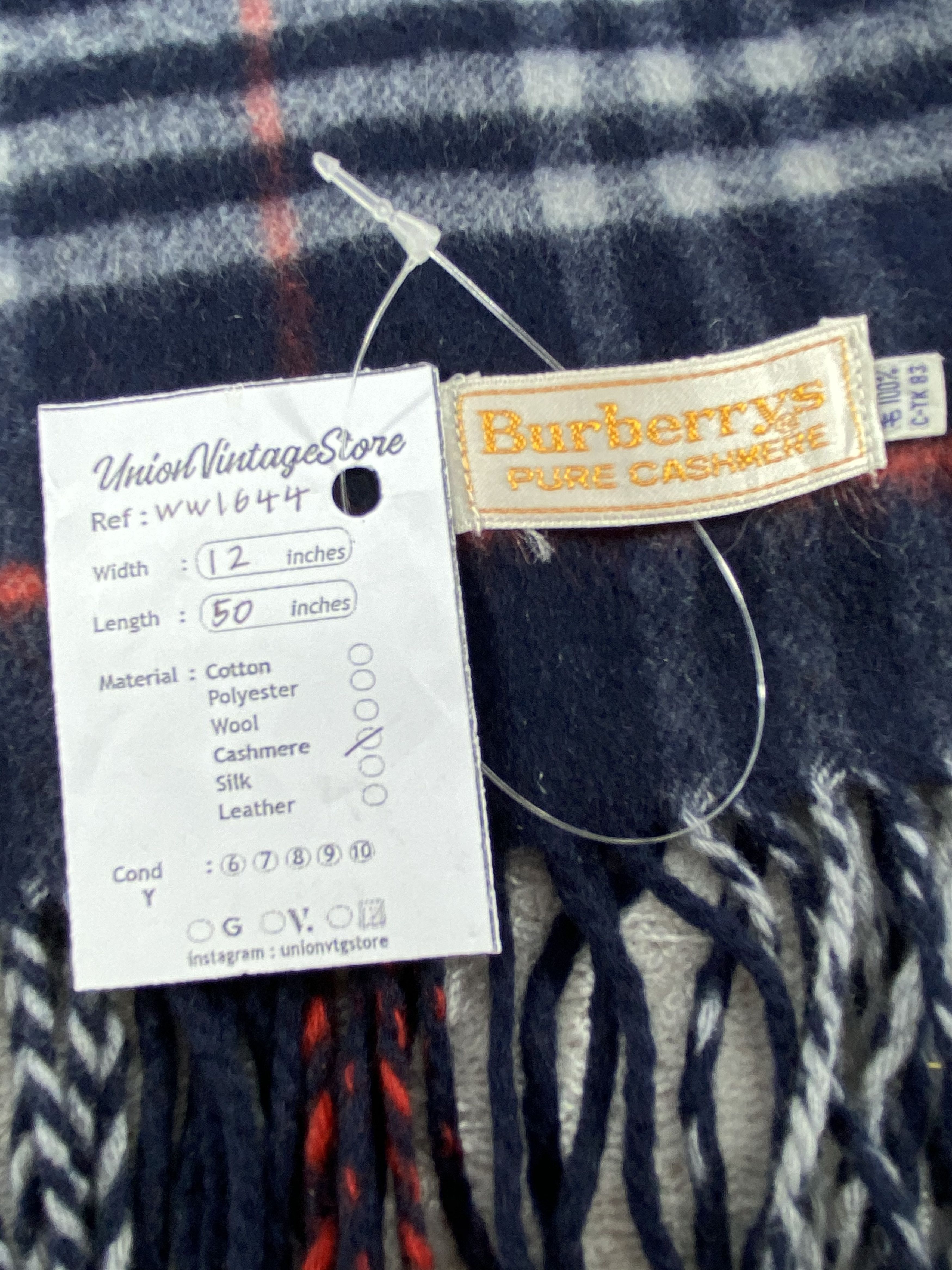 Burberry × Vintage Burberry Scarf / Muffler / Neckwear - WW1644 Size ONE SIZE - 4 Thumbnail