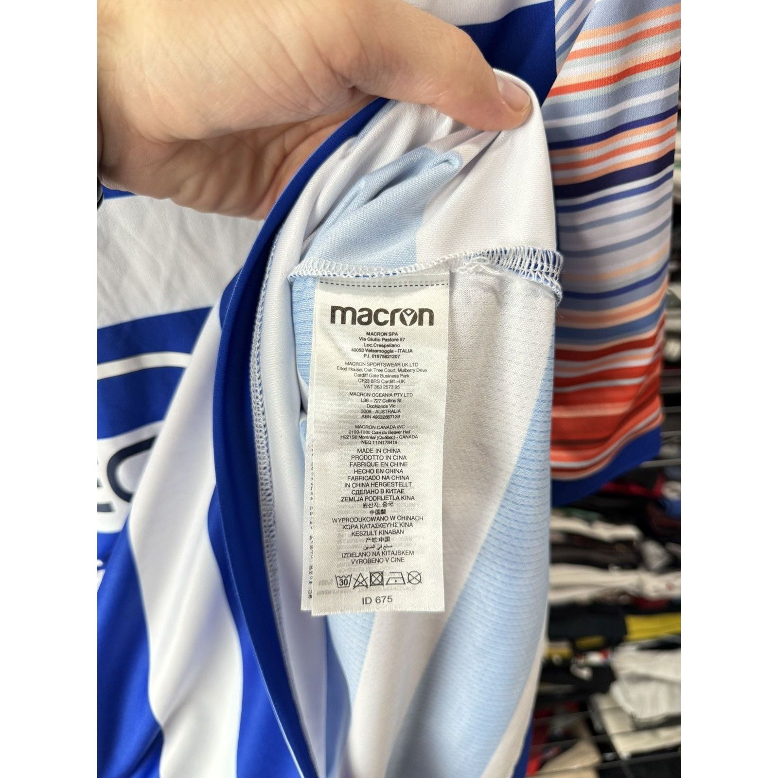 Macron Macron Reading Home Soccer Jersey T Shirt Football Size US L / EU 52-54 / 3 - 7 Thumbnail