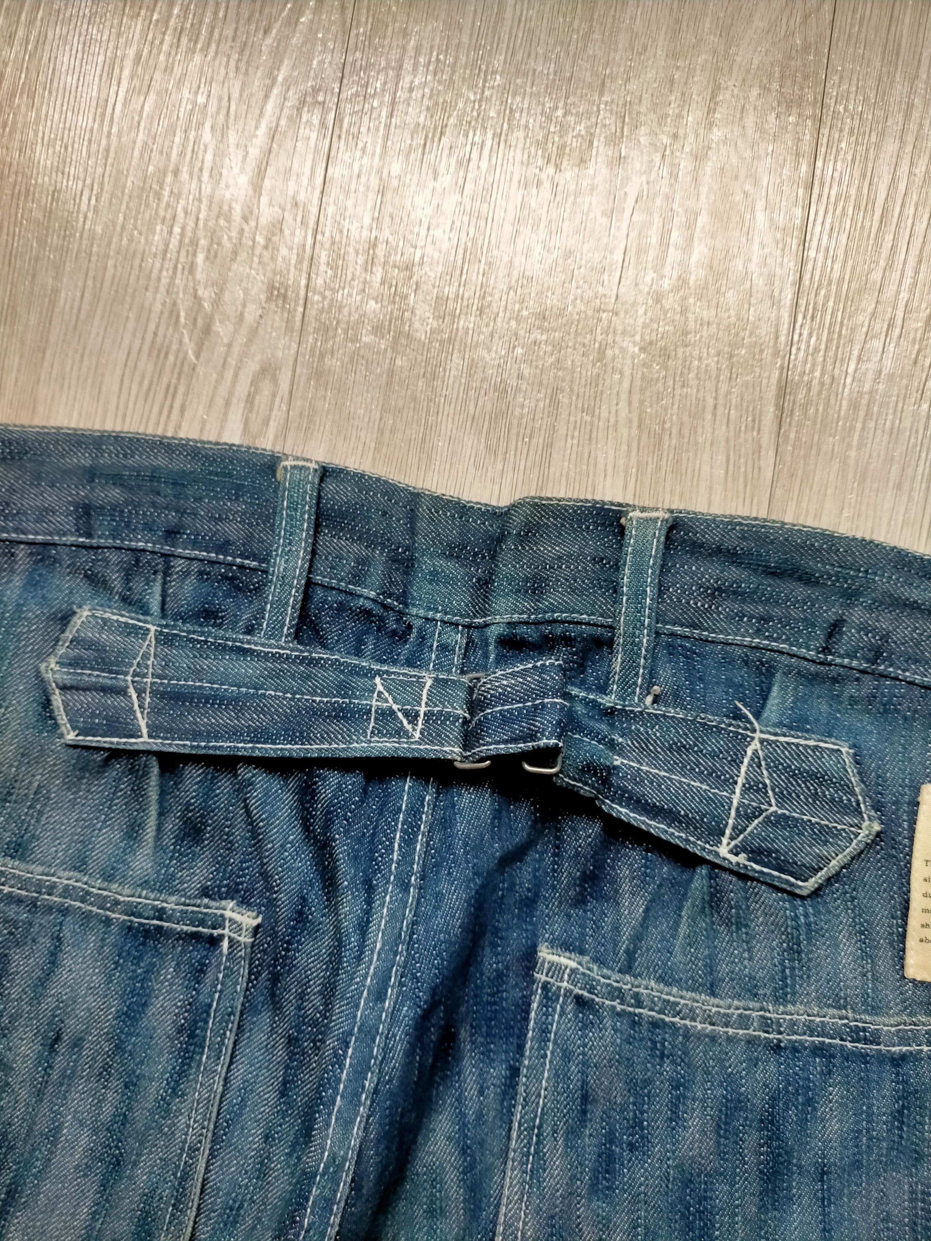 Dry Bones 🔥Rare Vtg Dry Bones 1930s-40s Buckle back Wide Leg Jeans Size US 33 - 15 Thumbnail