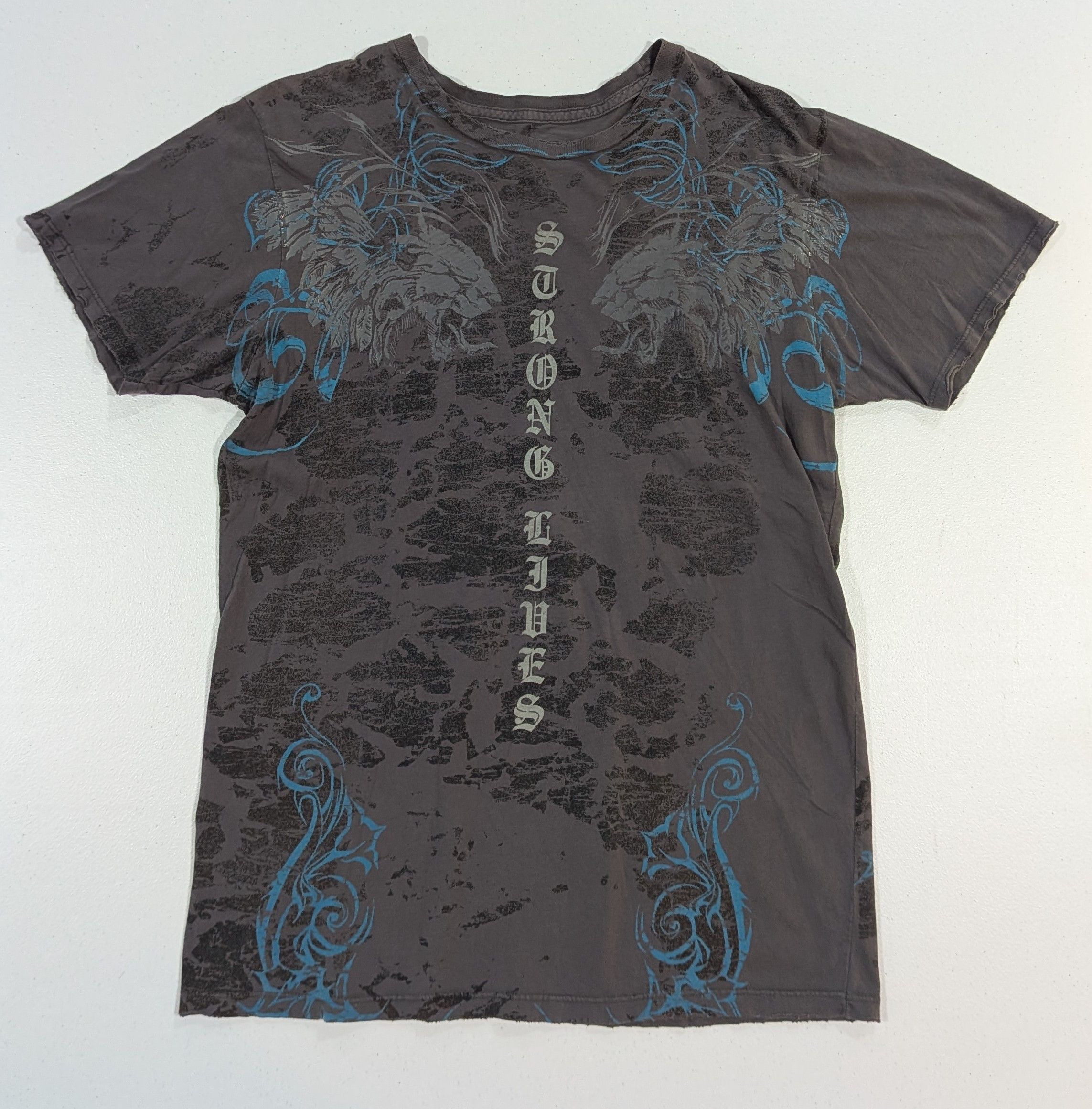 Roar Women's Roar Pre-Distressed Cyber Grunge Angel Wings Tee Size L / US 10 / IT 46 - 1 Thumbnail