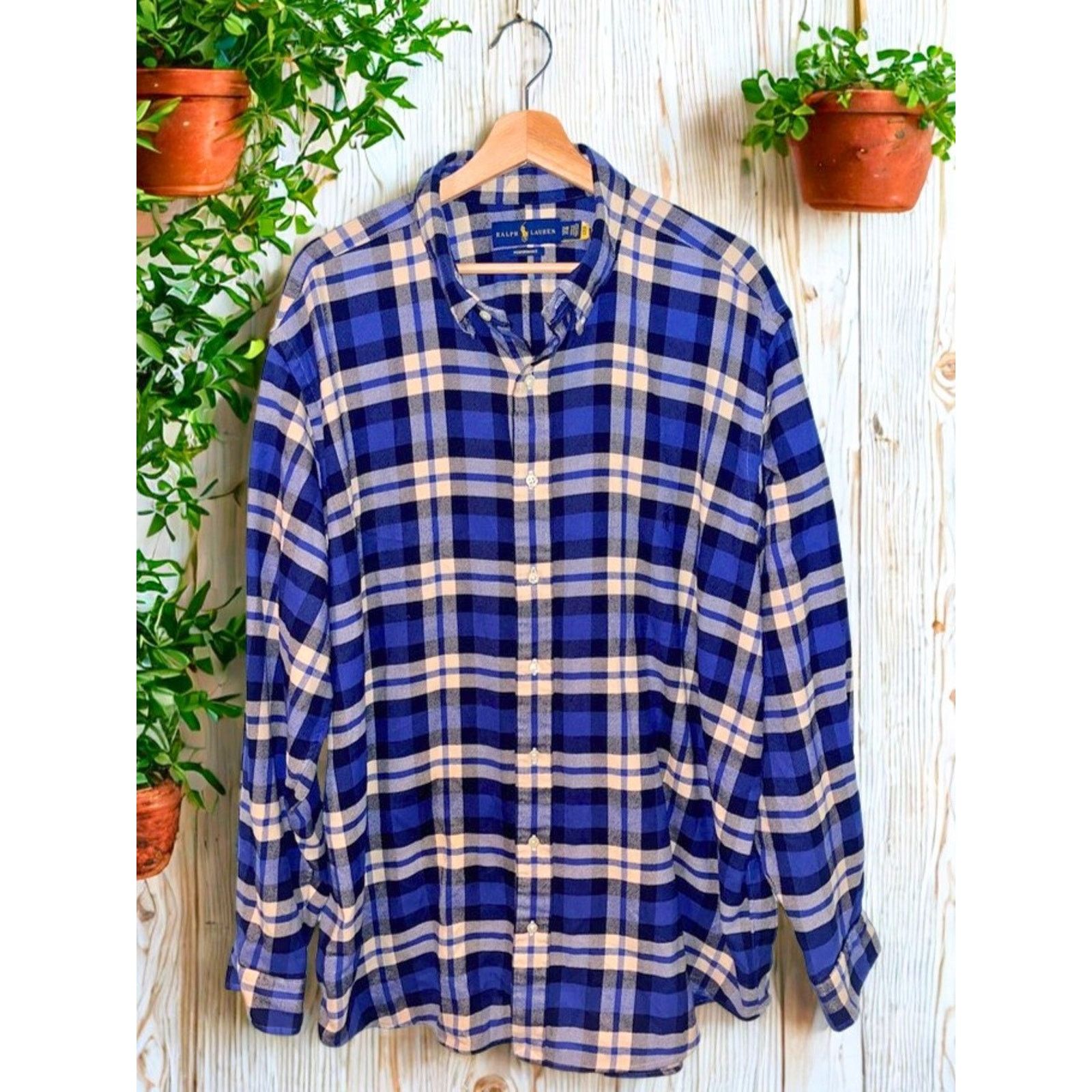 Polo Ralph Lauren Polo Ralph Lauren Plaid Button Down Shirt 2XB Flannel EUC Size US XXL / EU 58 / 5 - 1 Thumbnail