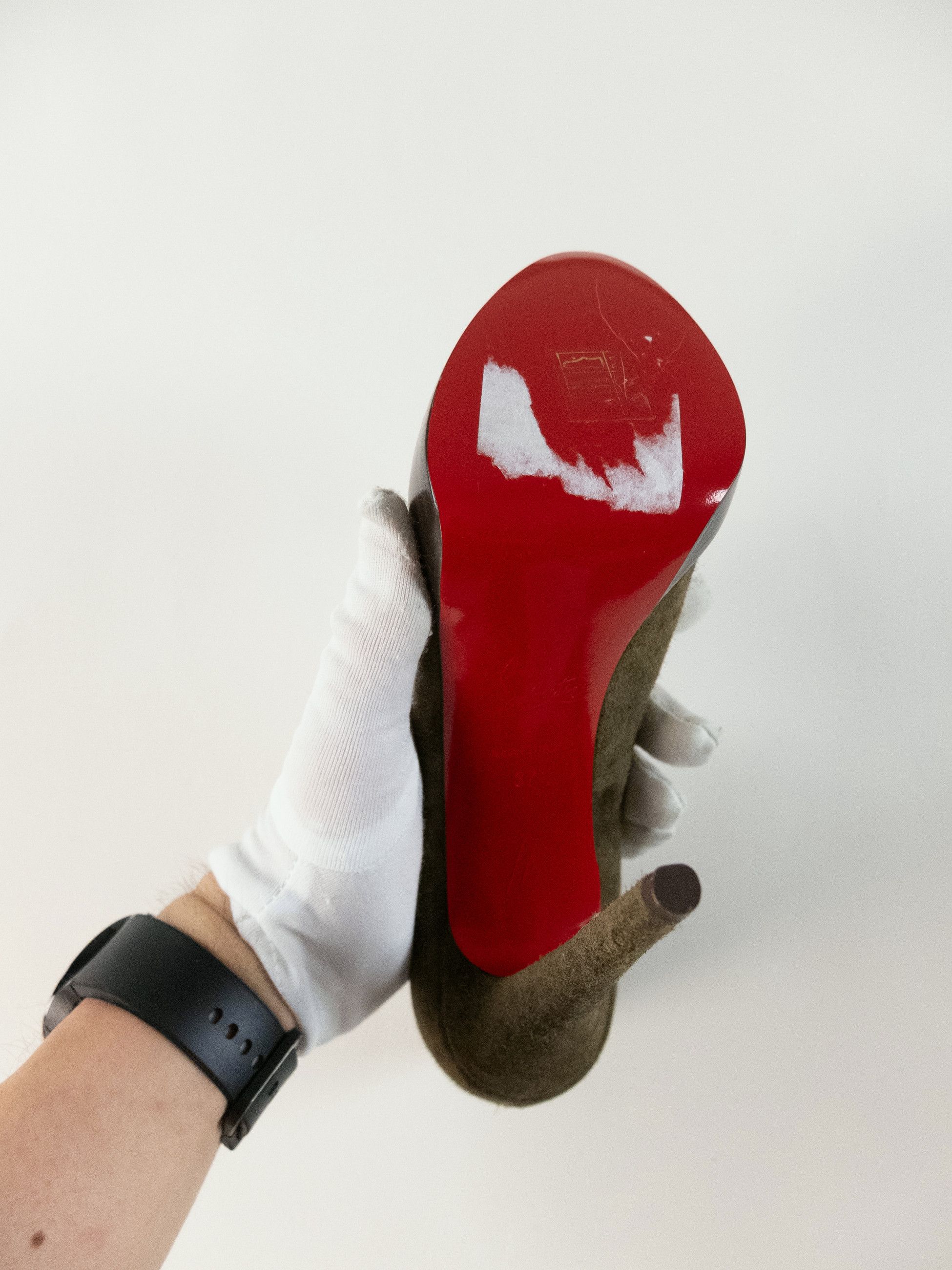 Christian Louboutin CHRISTIAN LOUBOUTIN Palais Royal green suede pumps 7 37 Size US 7 / IT 37 - 6 Thumbnail