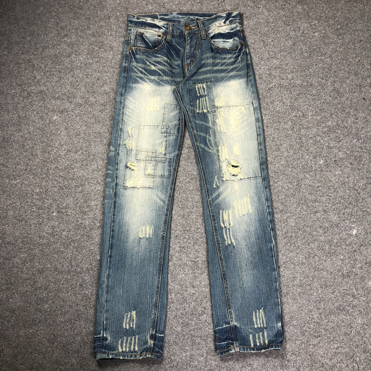 🔥Distressed🔥 Japanese Brand HALATION Denim Jeans