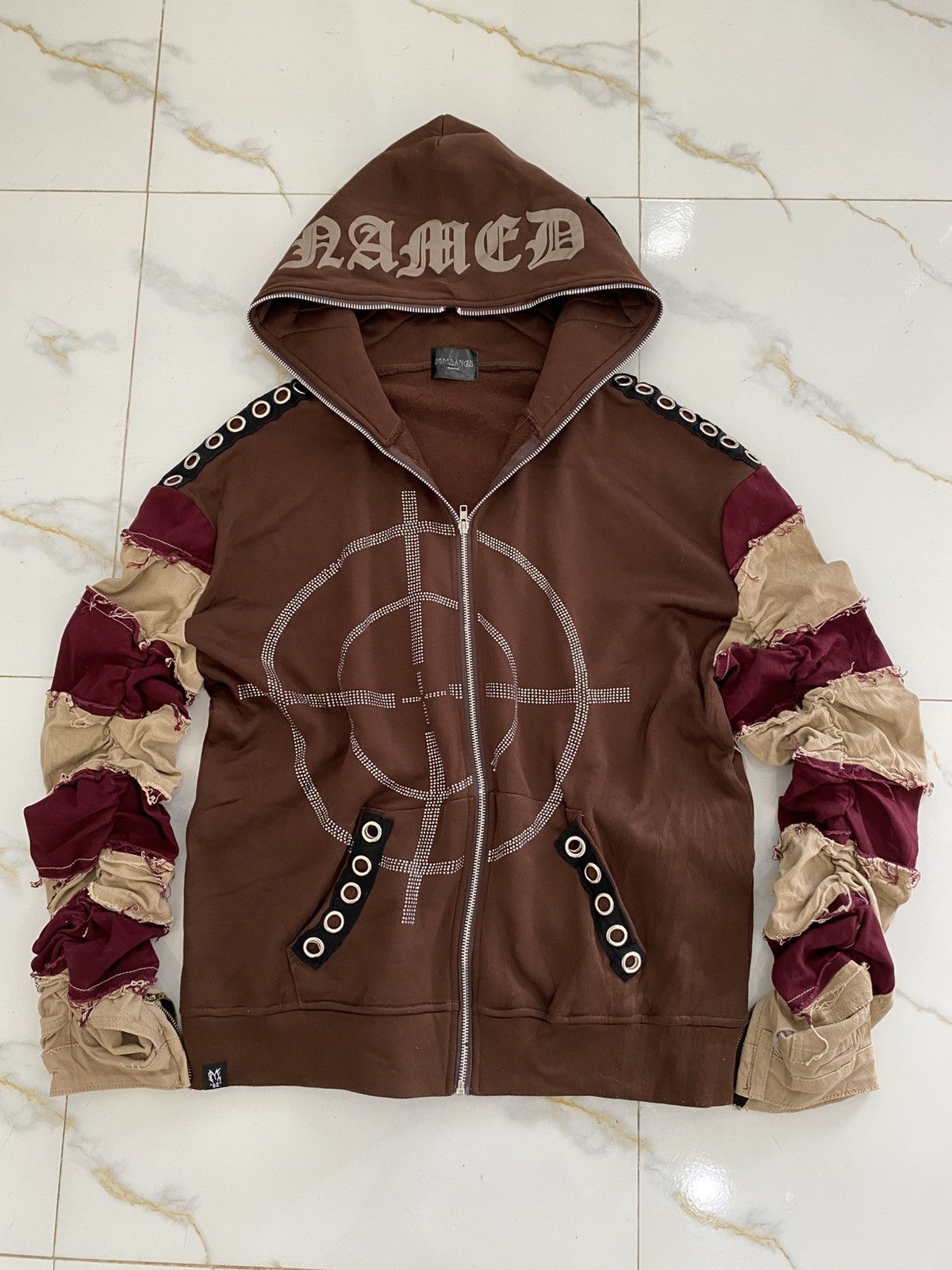 Japanese Brand × Vintage y2k japanese brand rework patchwork hoodie Size US XL / EU 56 / 4 - 11 Thumbnail